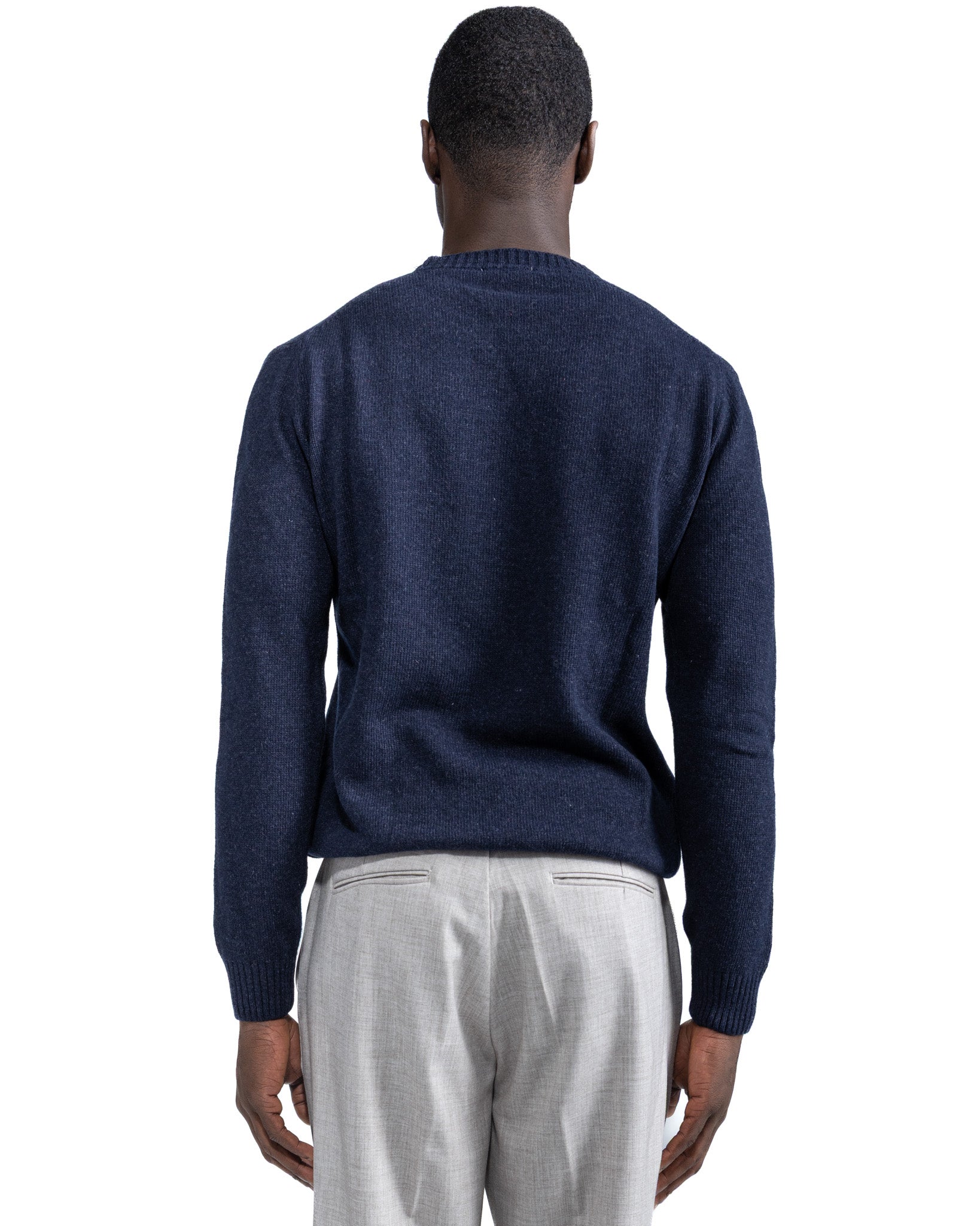 Etna crewneck in blue wool blend