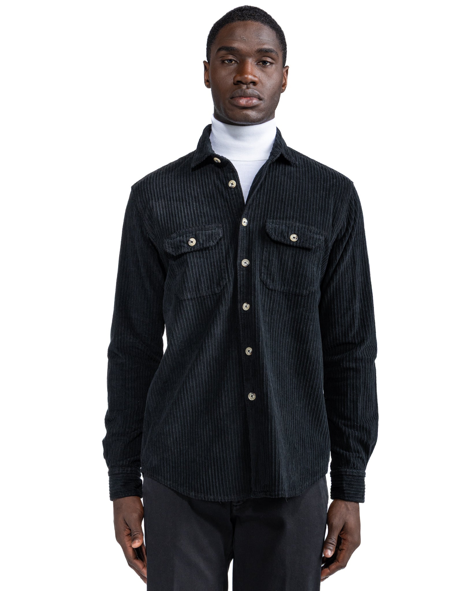 Atlantis - black velvet shirt