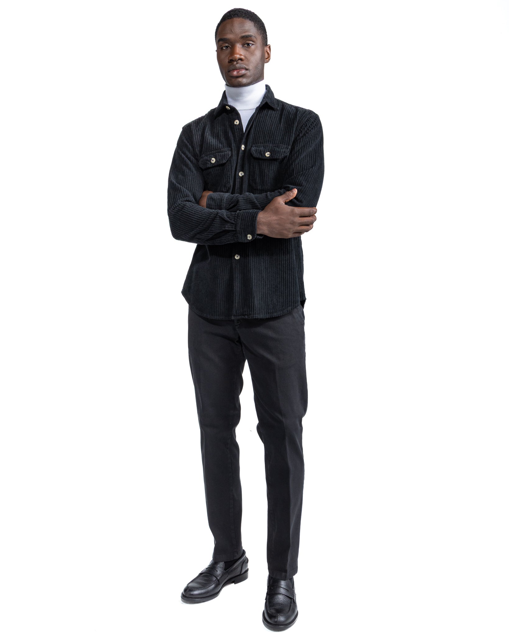 Atlantis - black velvet shirt