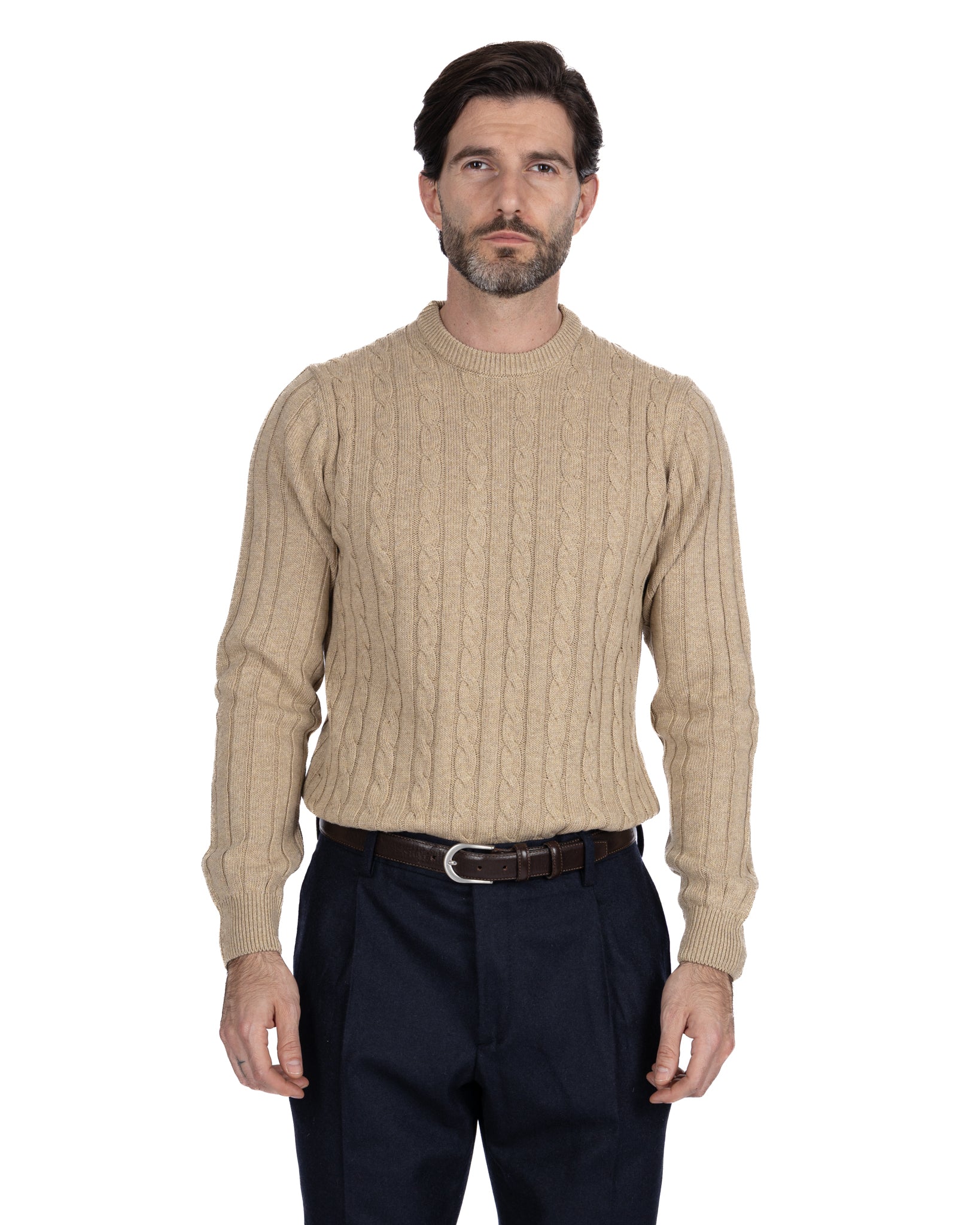 Girocollo Tambora a trecce beige