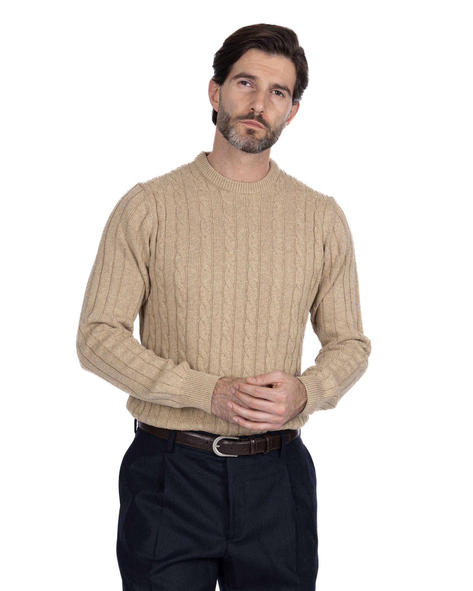 Girocollo Tambora a trecce beige