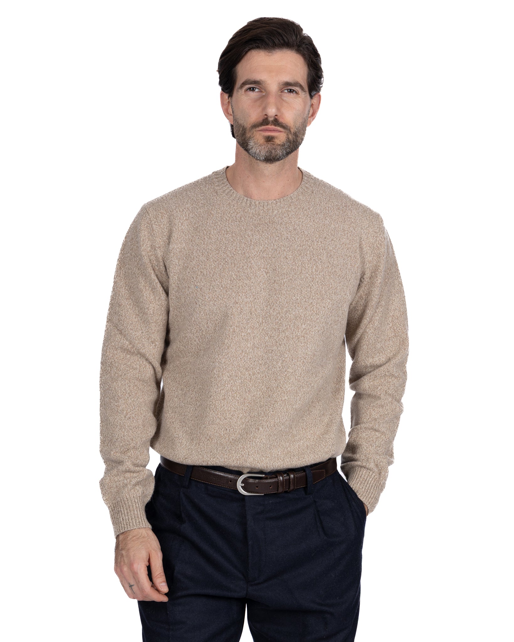 Pull ras du cou Willie en boucle camel