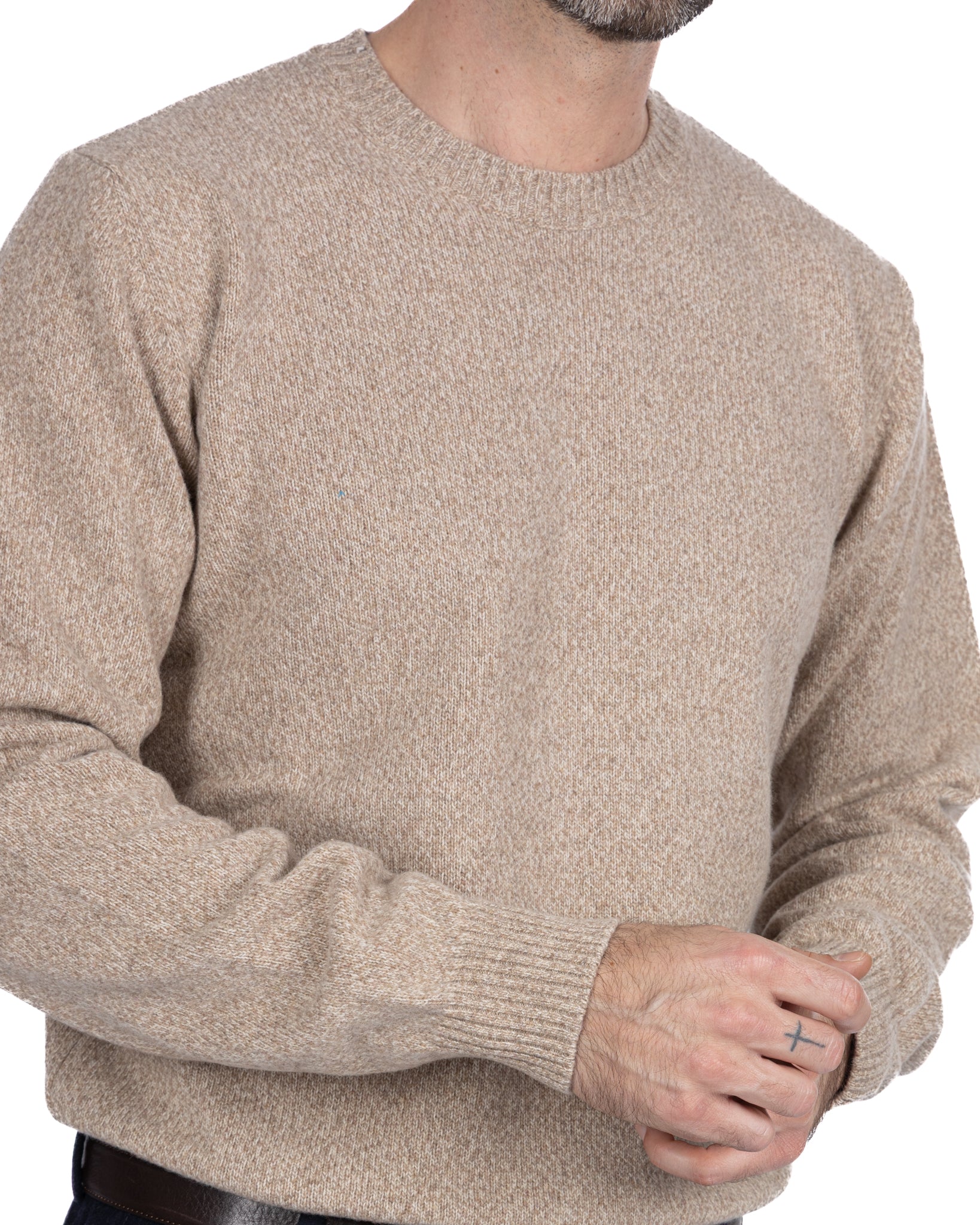 Pull ras du cou Willie en boucle camel