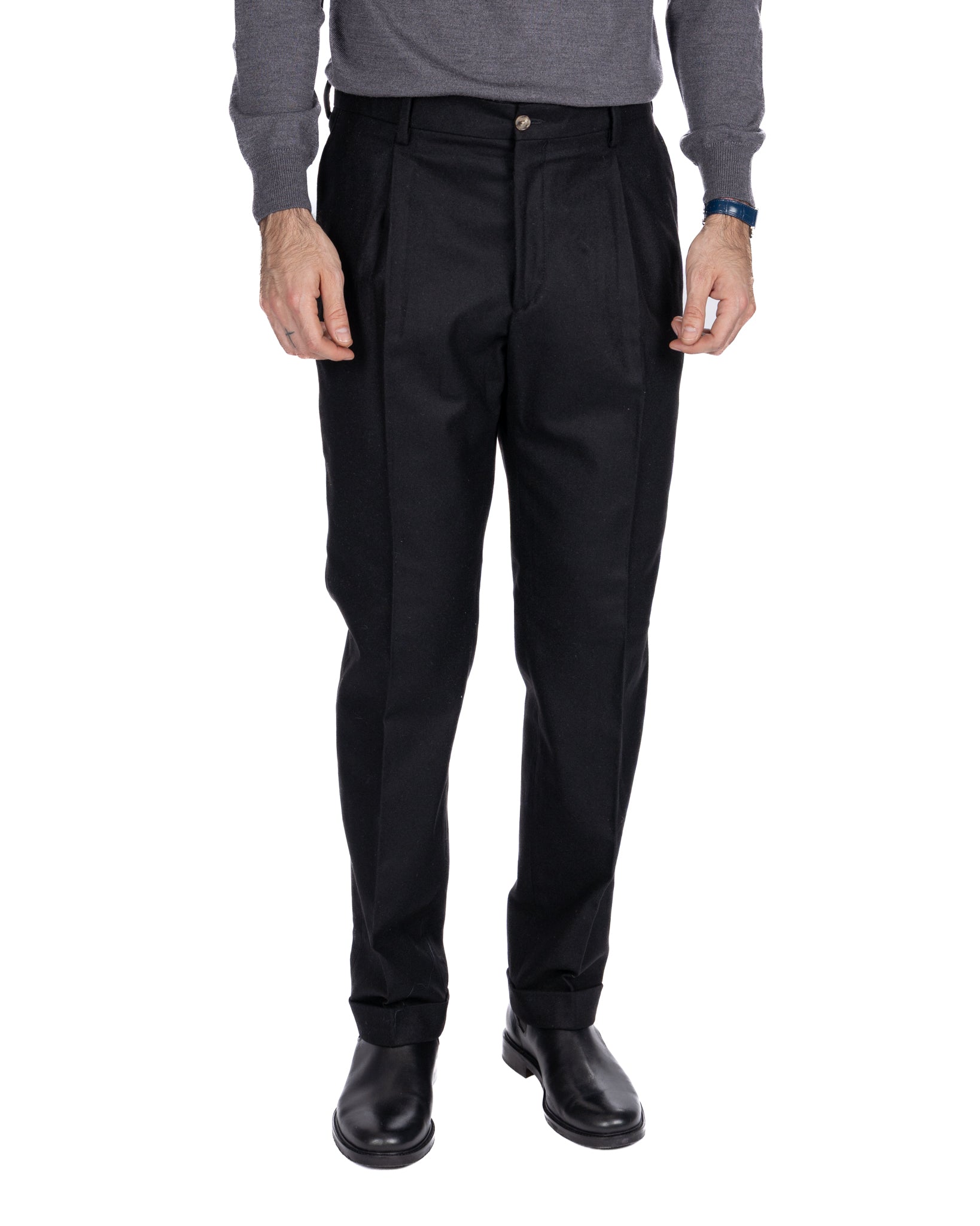 Pantalon en flanelle noire Nikon