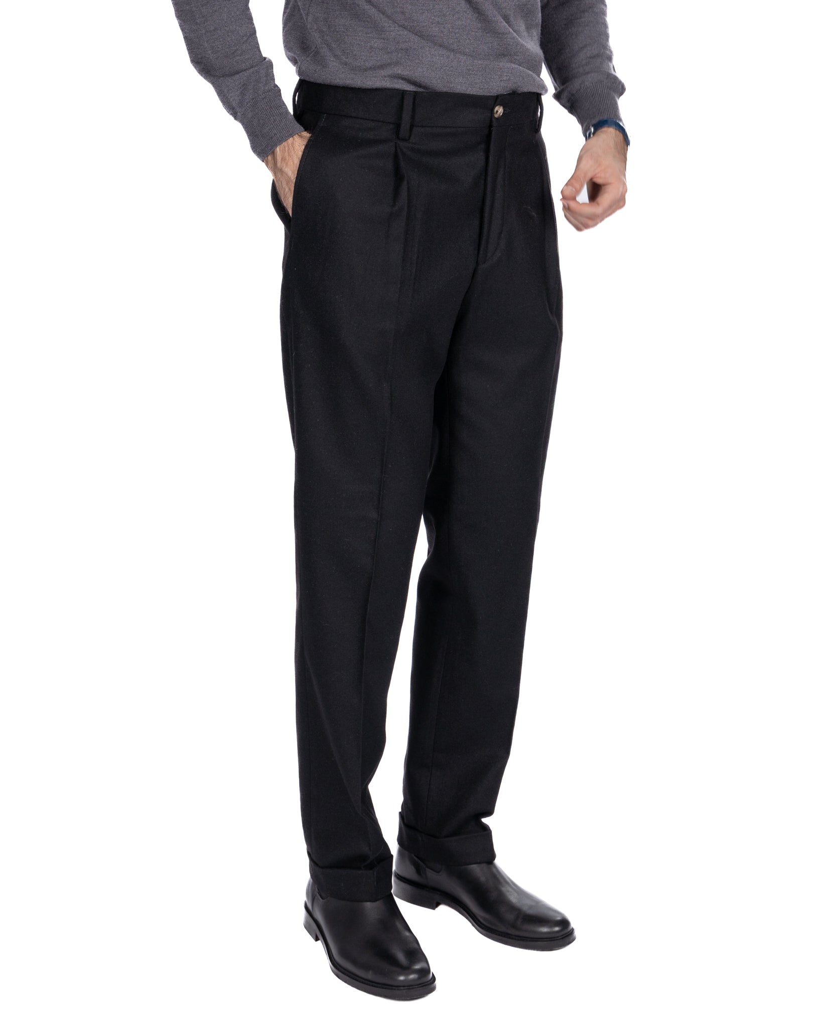 Pantalon en flanelle noire Nikon