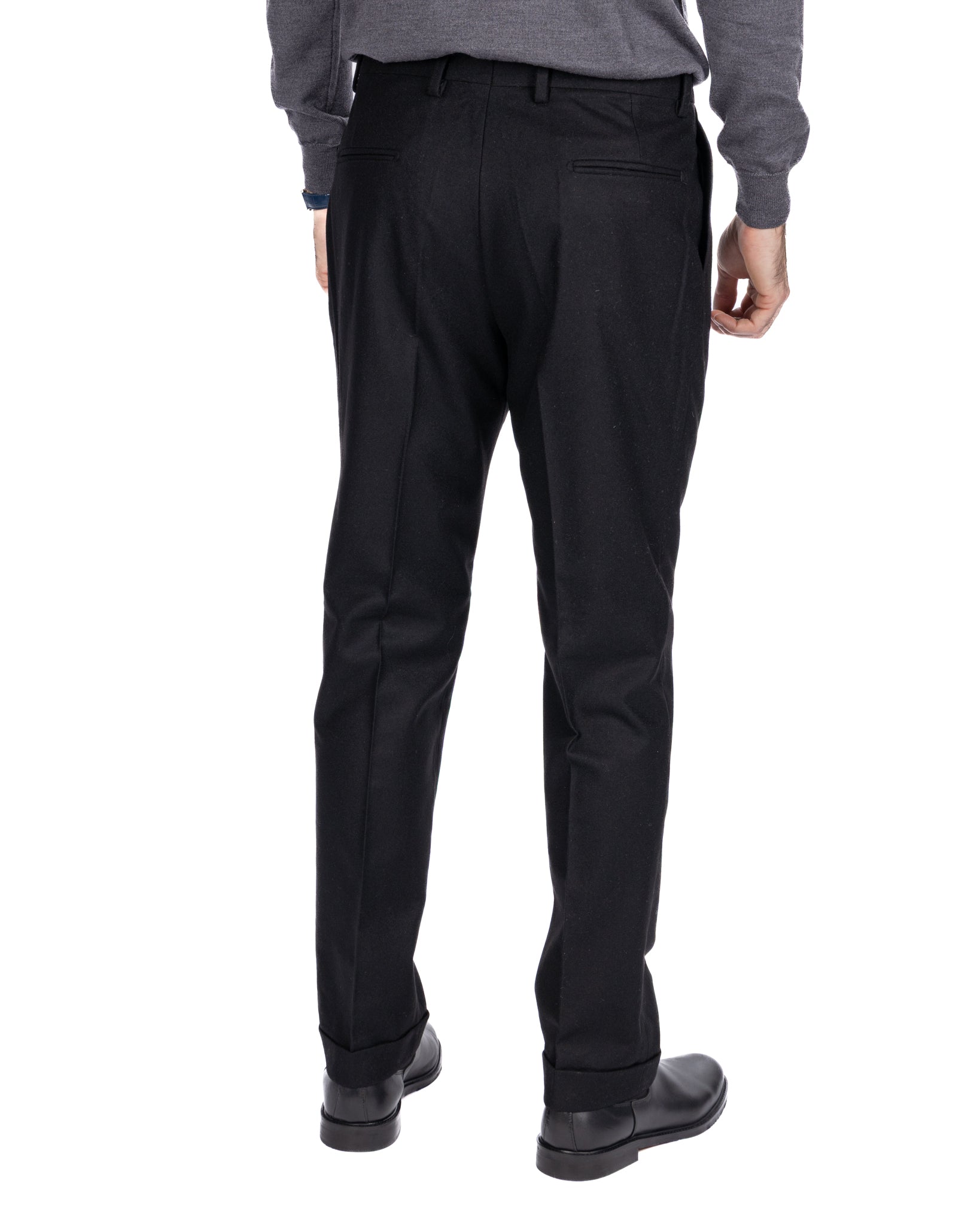 Nikon Black Flannel Trousers