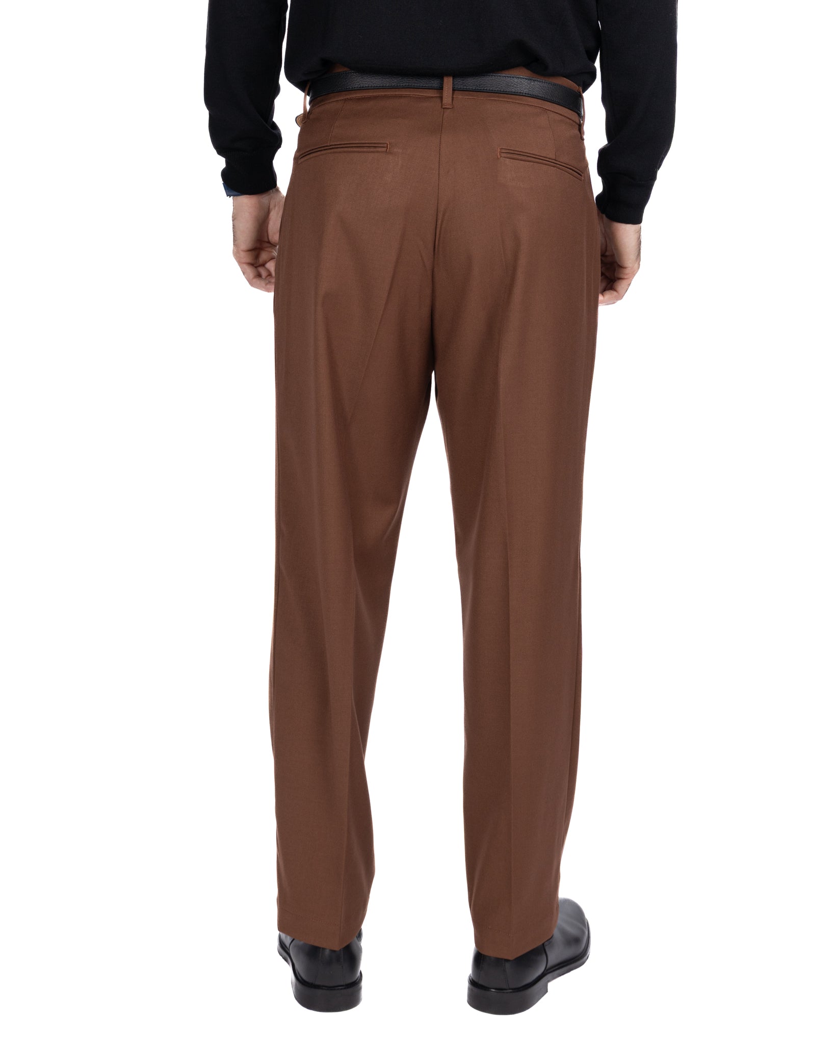 Kevin tobacco wide trousers
