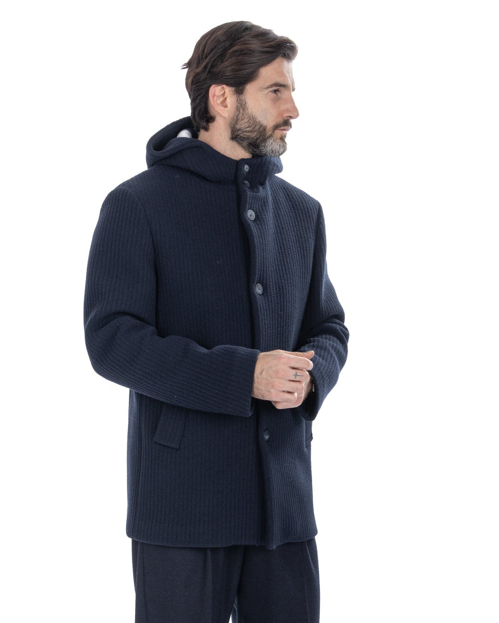 K2 ribbed jacket in blue