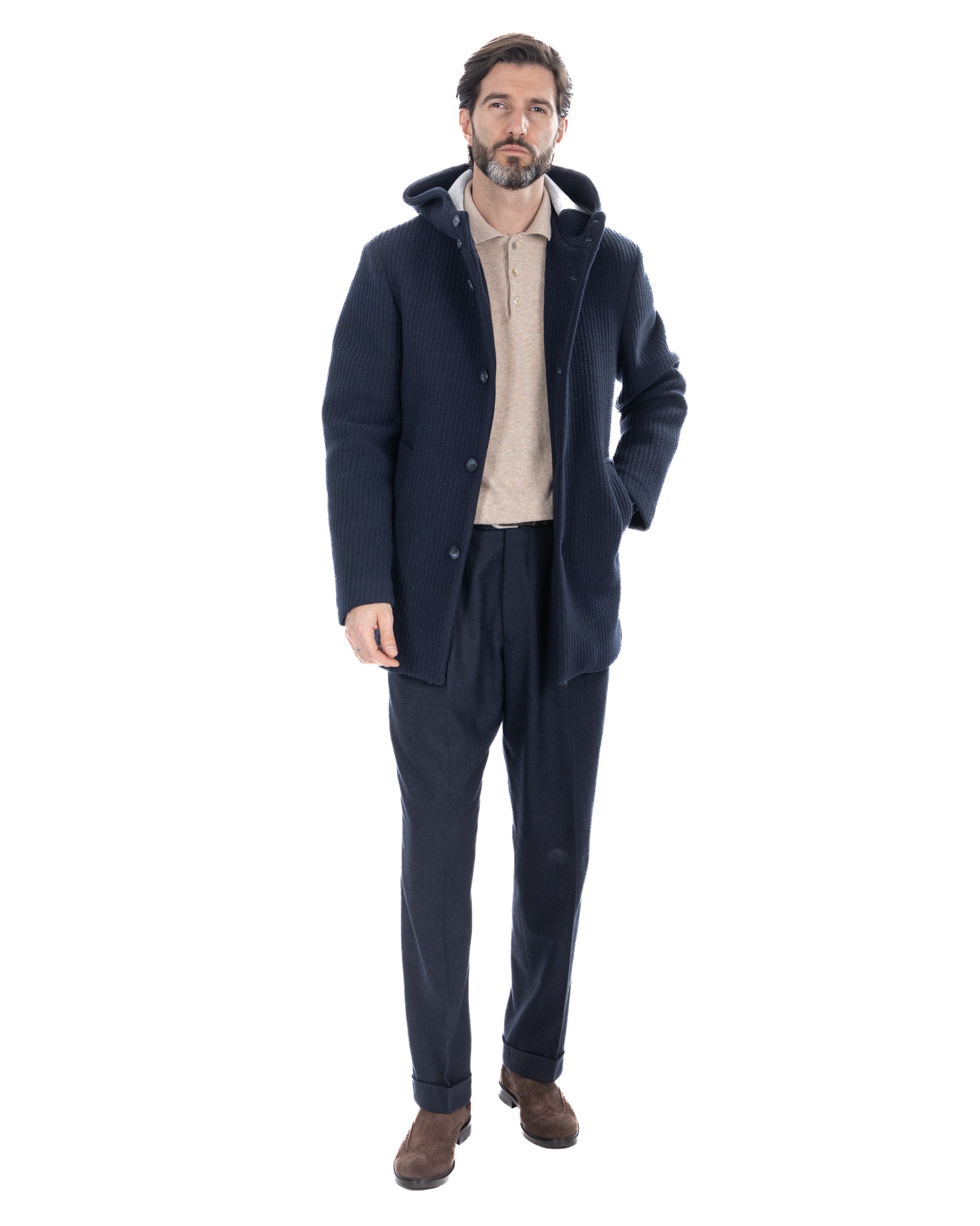 K2 ribbed jacket in blue