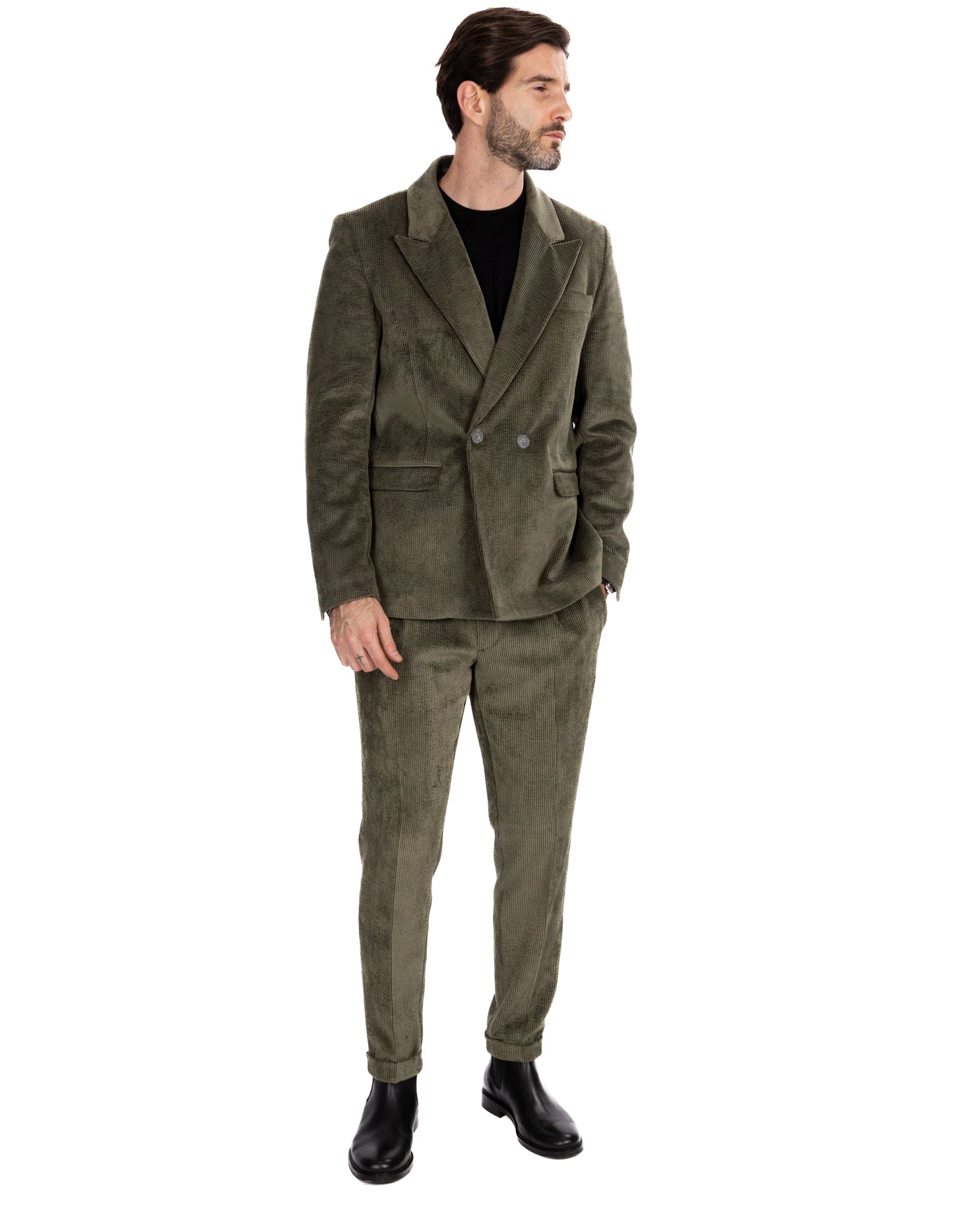 Pantalone James in velluto militare