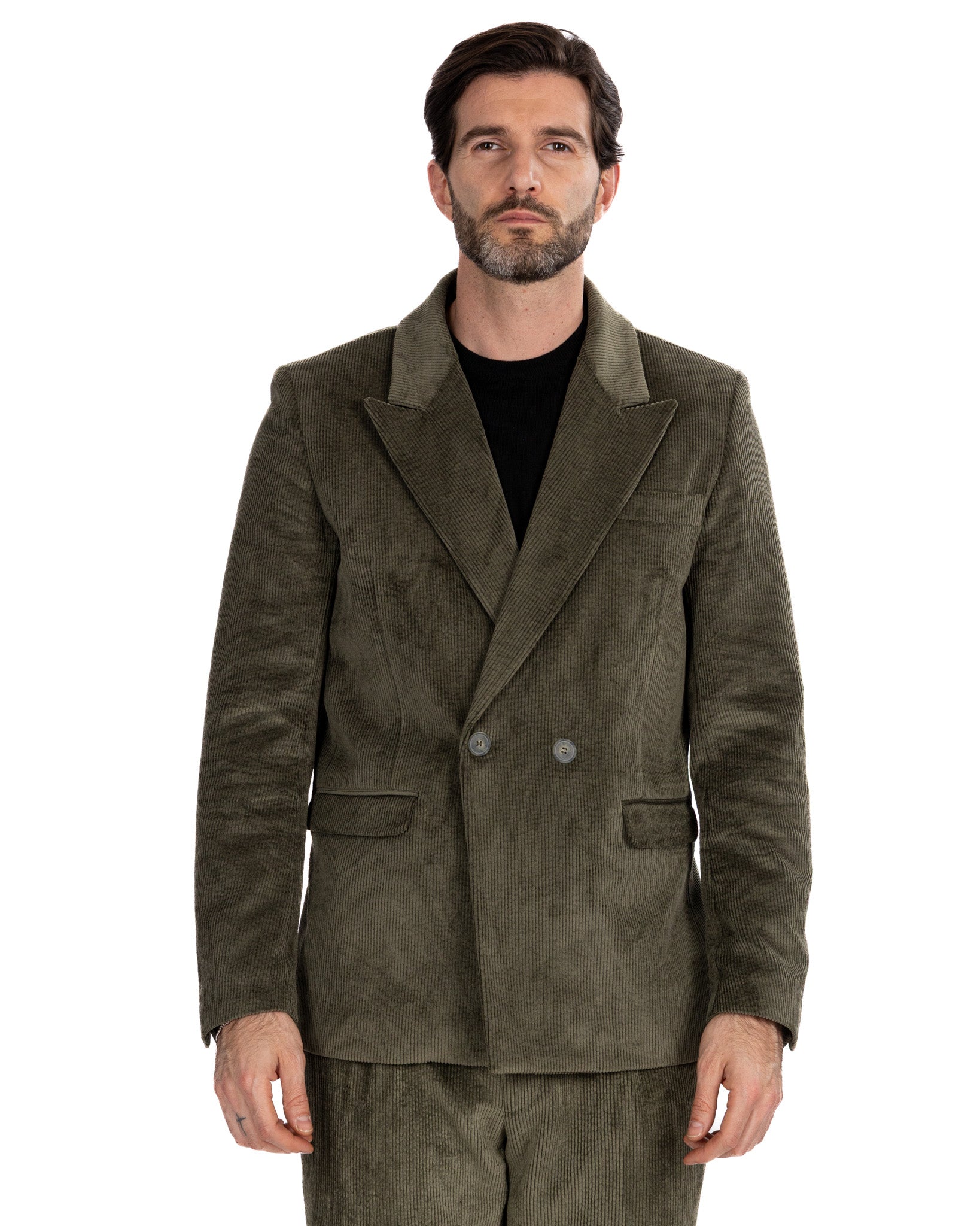 Giacca Bond in velluto militare