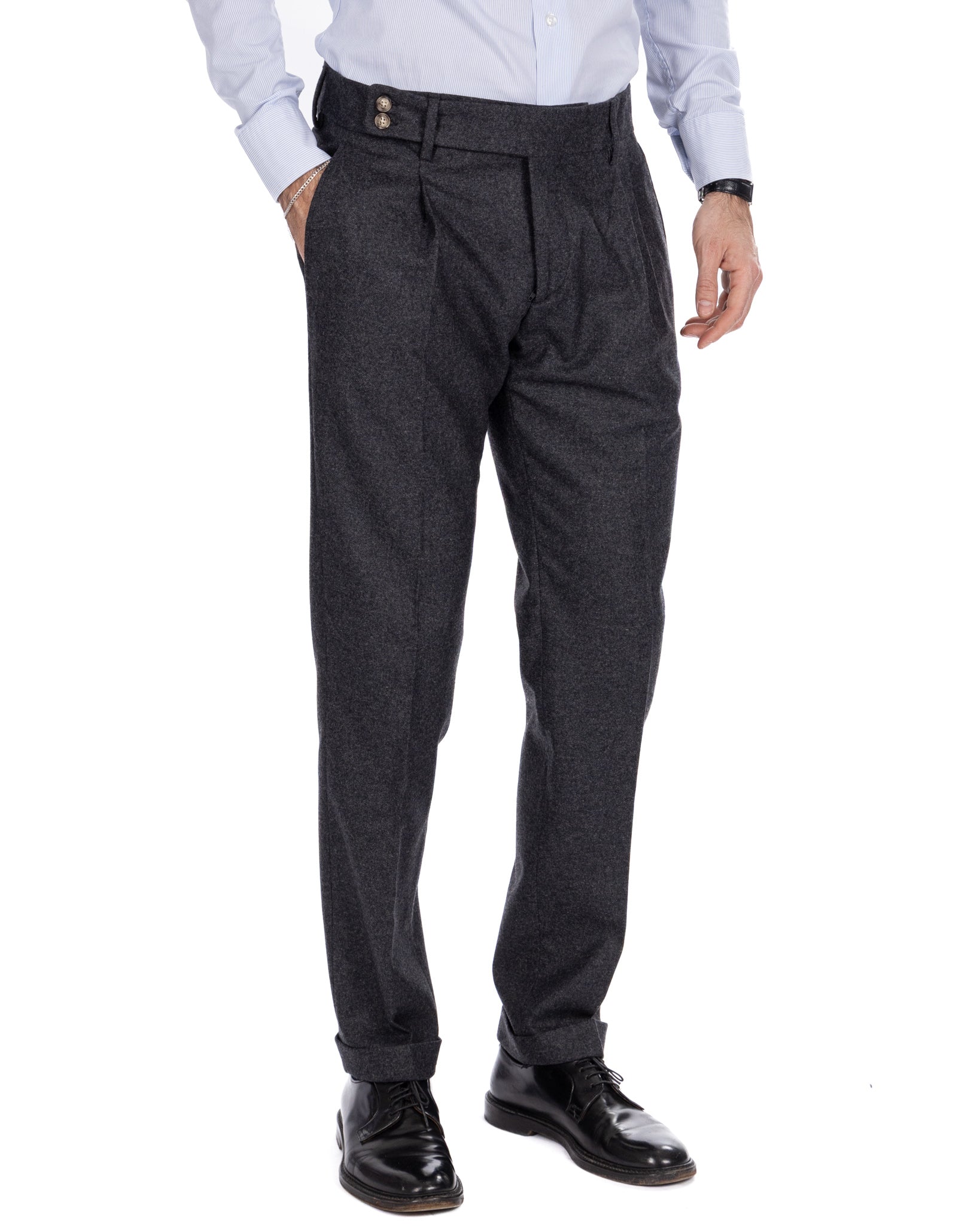 Pantalone Canon flanella antracite