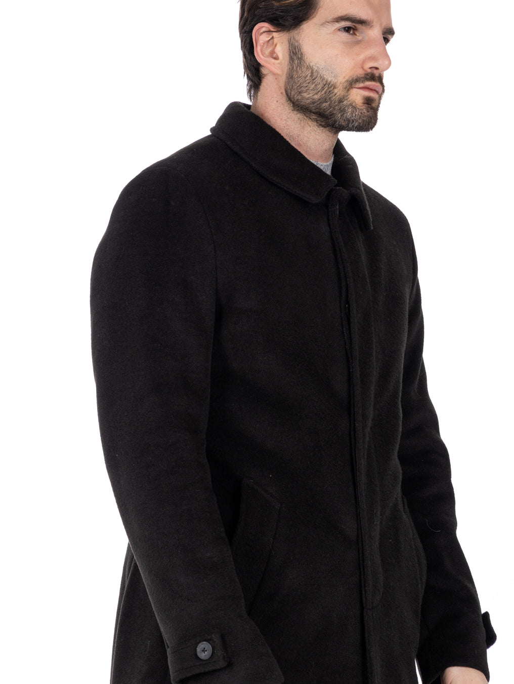 Jean - cappotto monopetto nero
