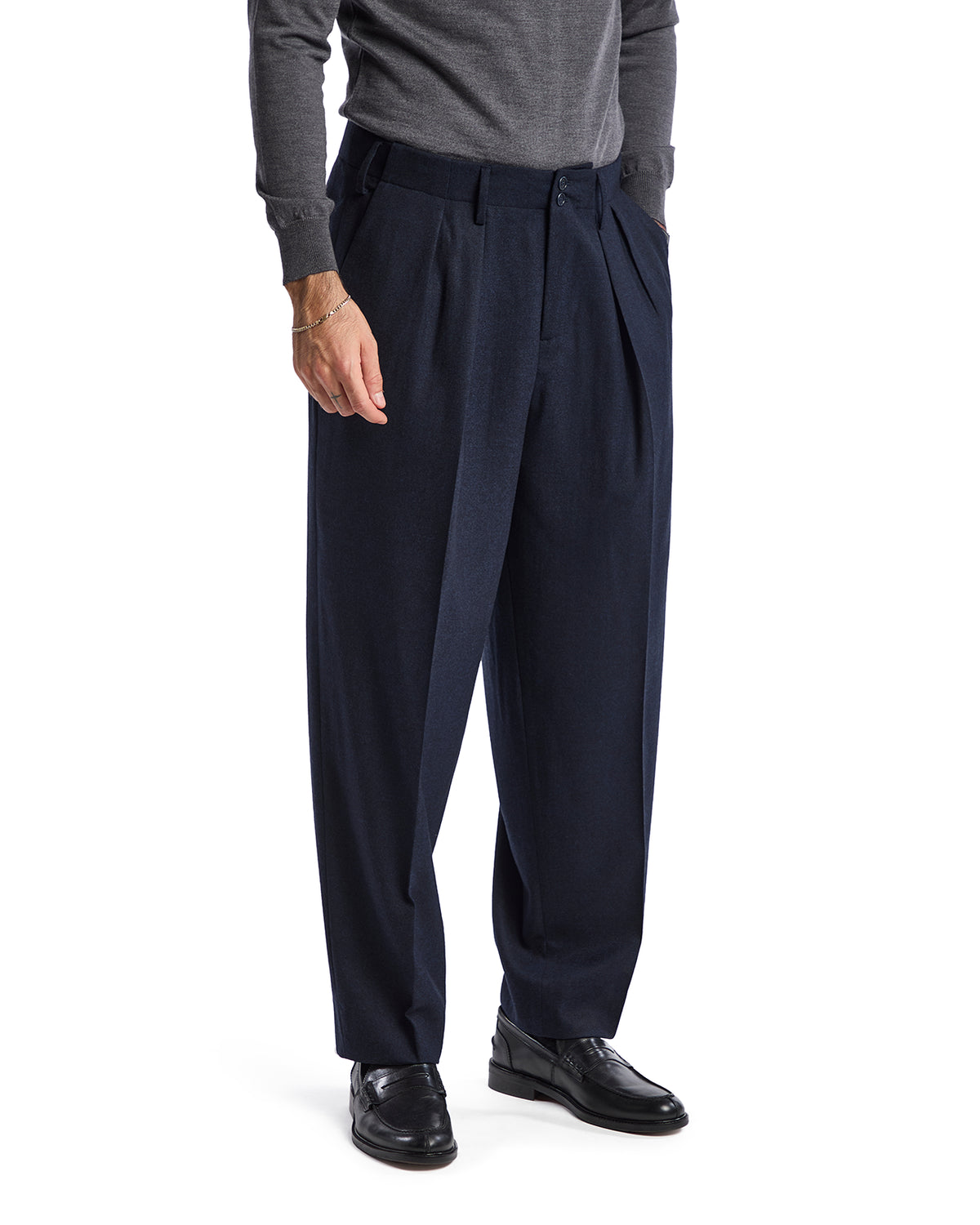 Pantalone Over in flanella Rugby Drago blu