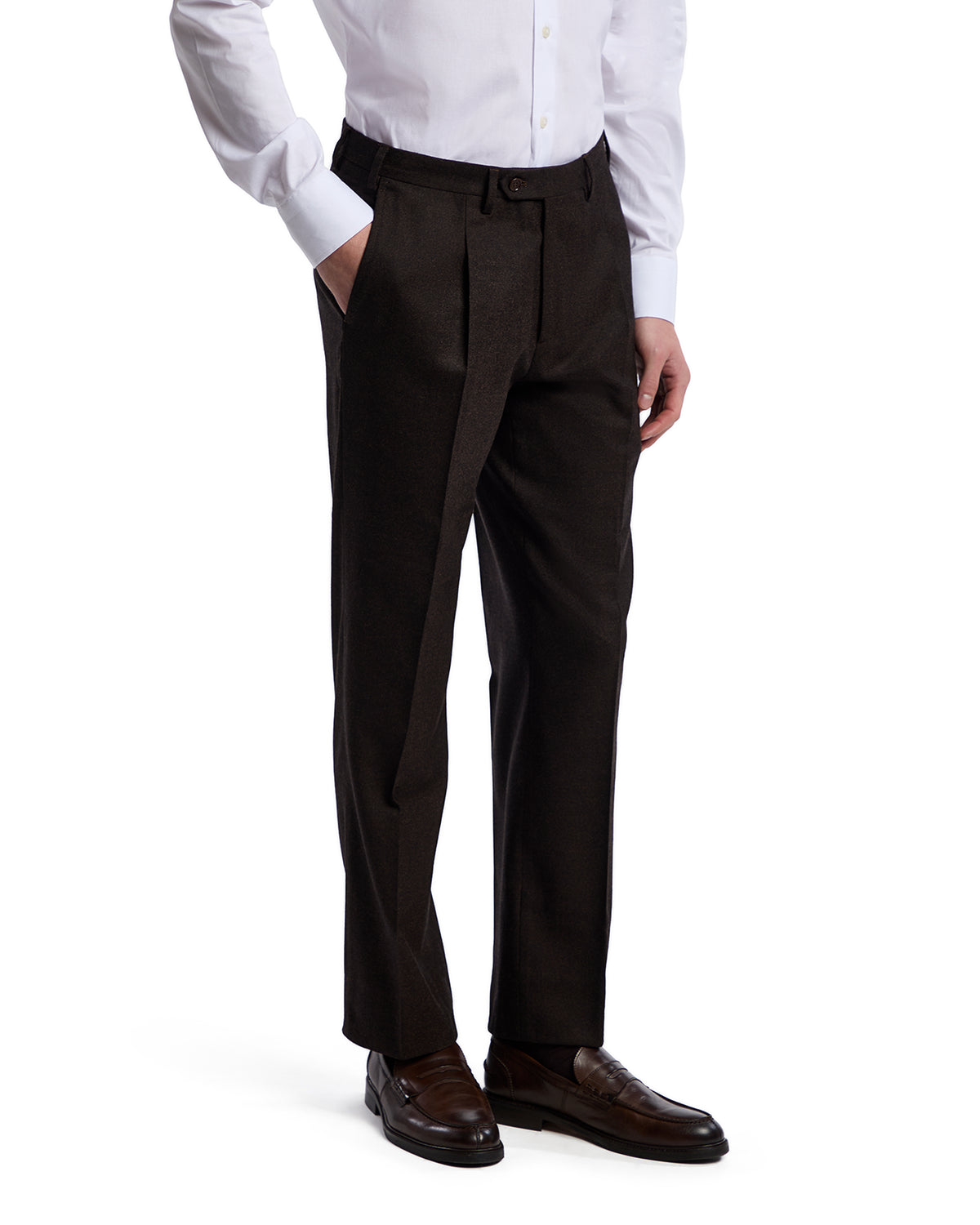 Pantalone Classic in flanella Rugby Drago moro