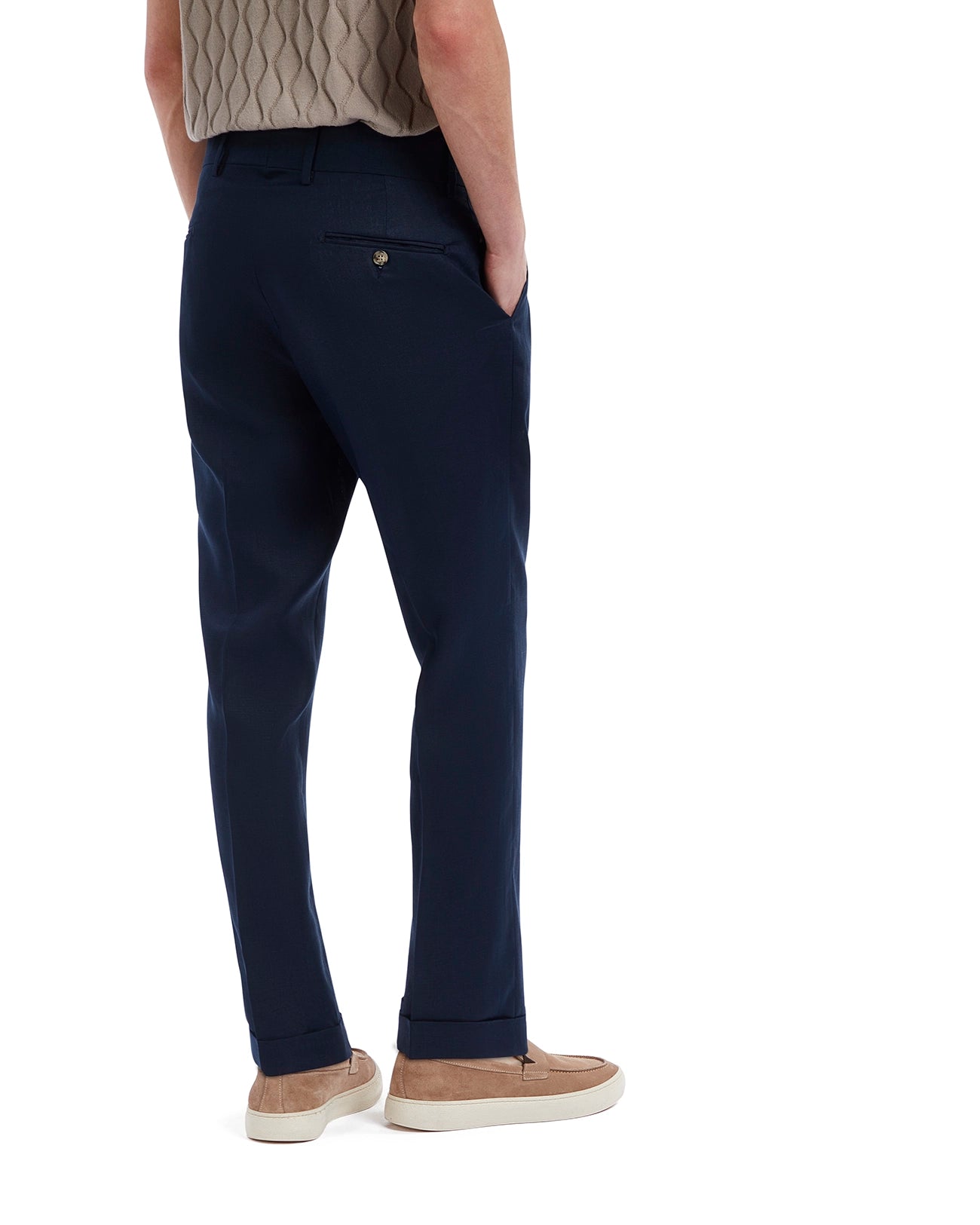 Abito Vieste in puro lino blu