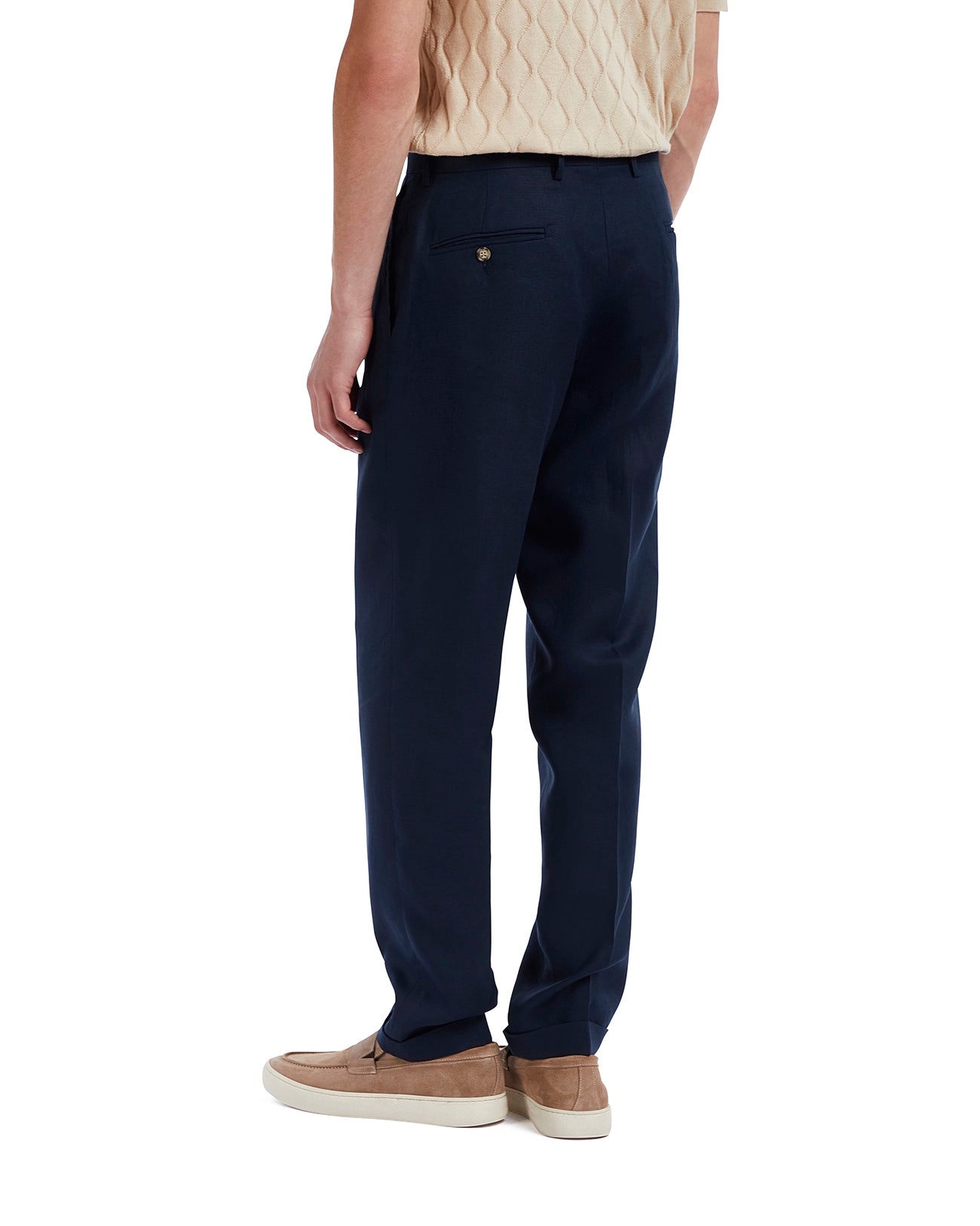 Pantalón Piana de lino puro azul