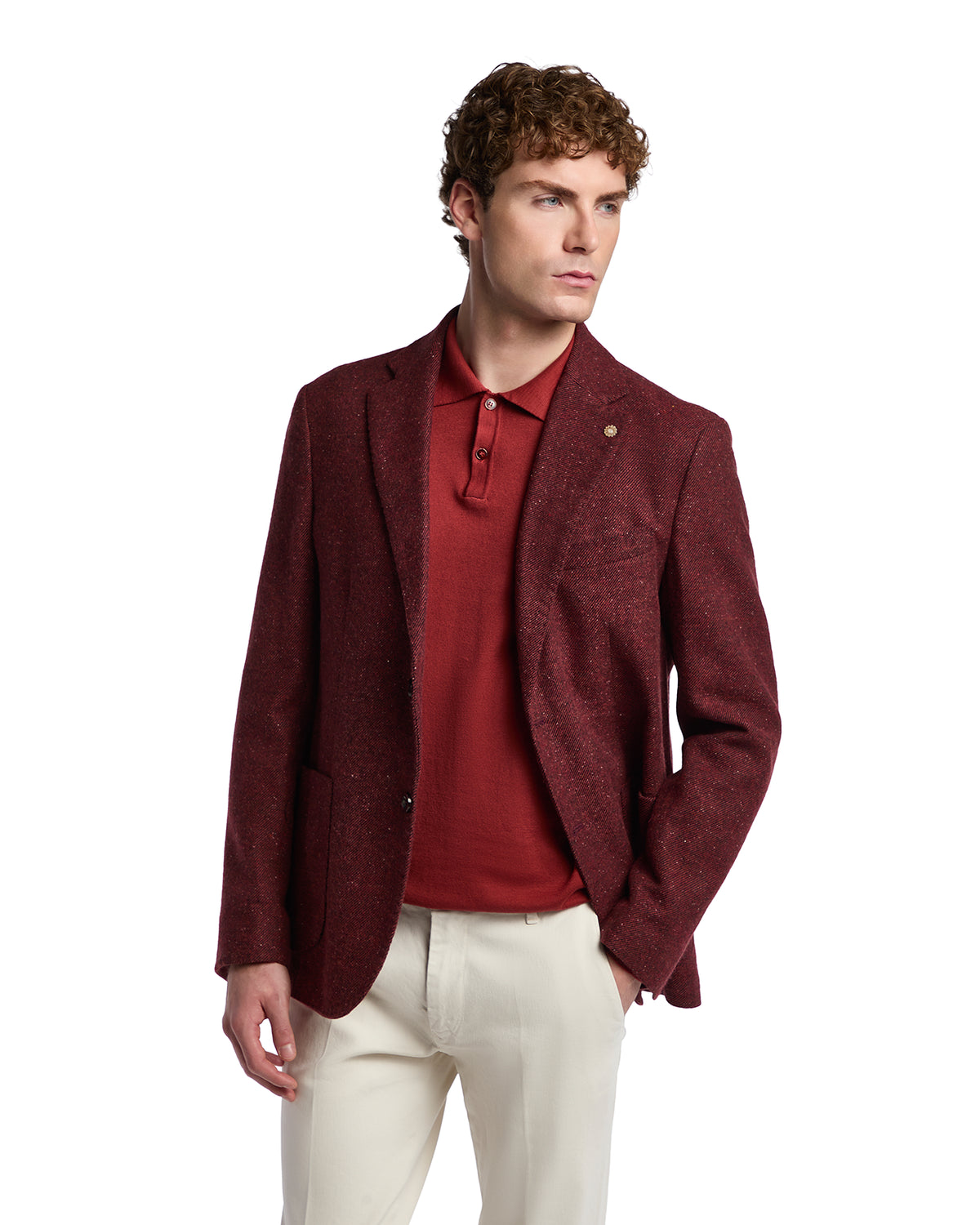 Chaqueta Pepe melange burdeos