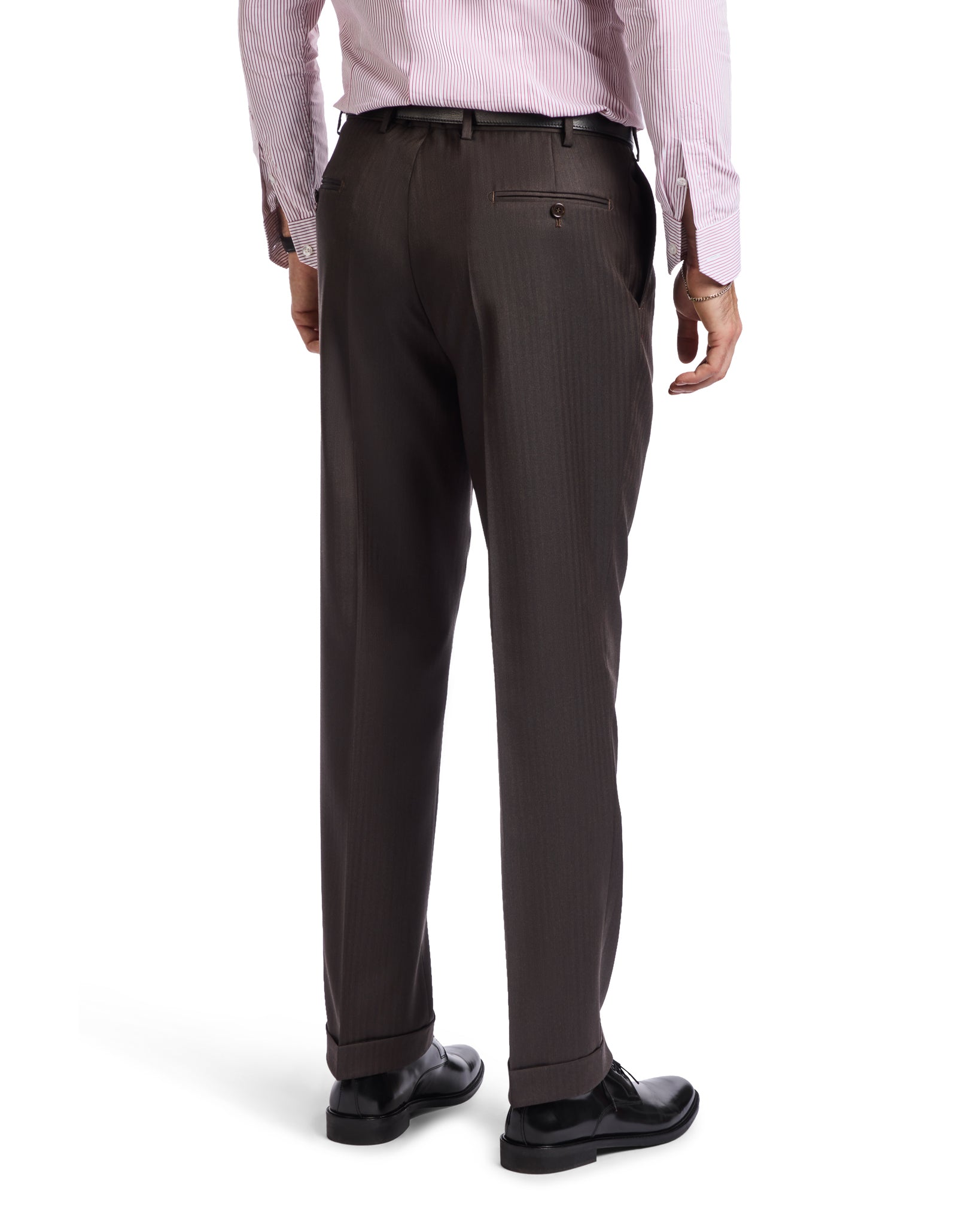 Traje de espiga marrón Perennial Vitale Barberis Canonico