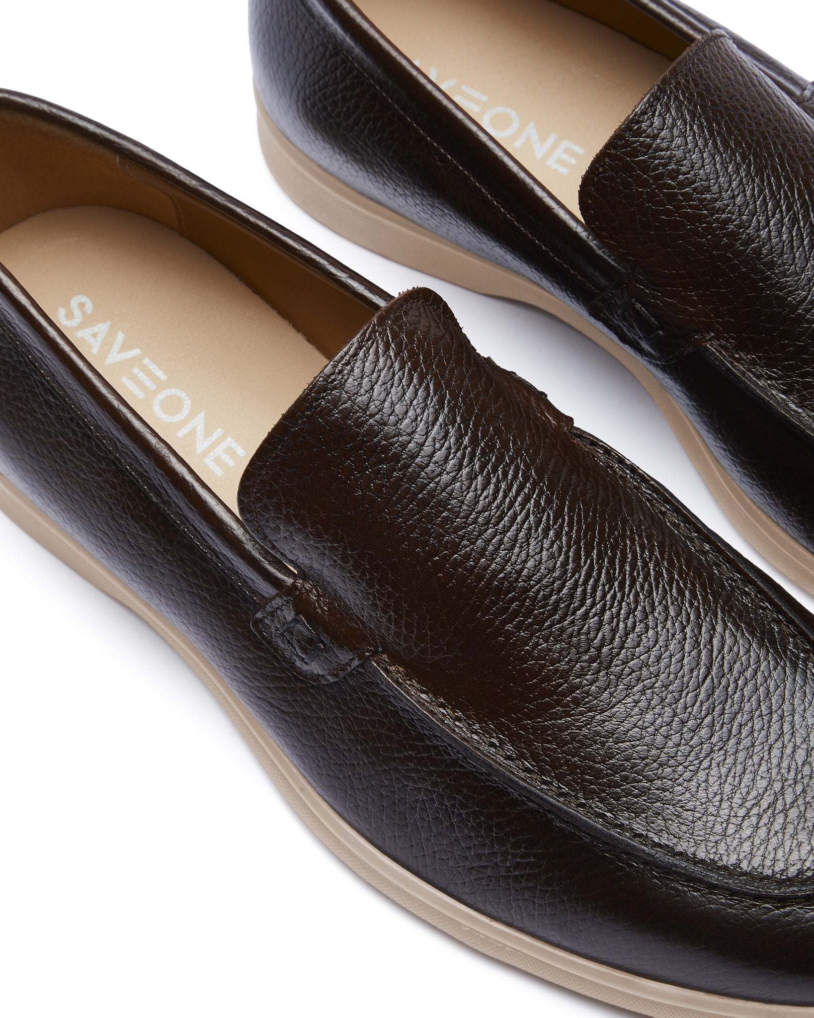 Dark brown leather Pier loafer