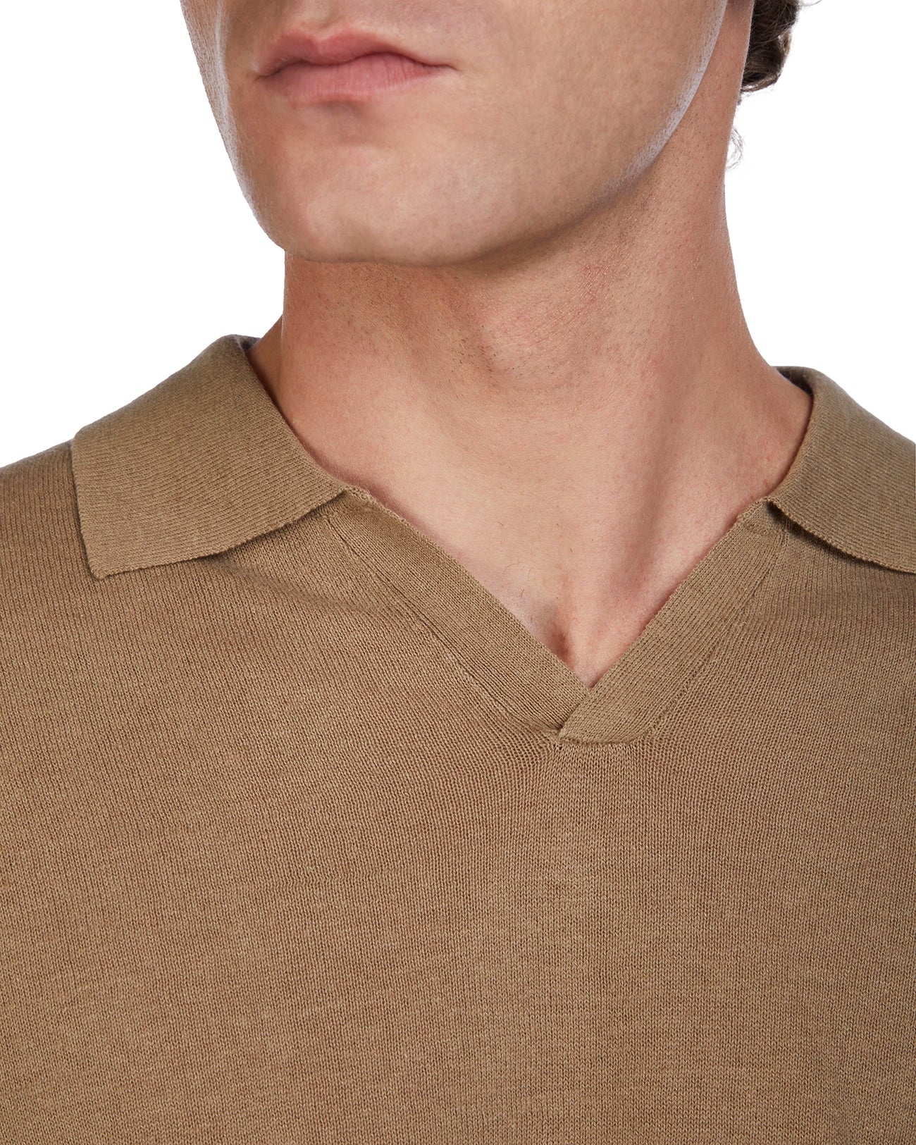 Polo Bandol in lino e cotone fango