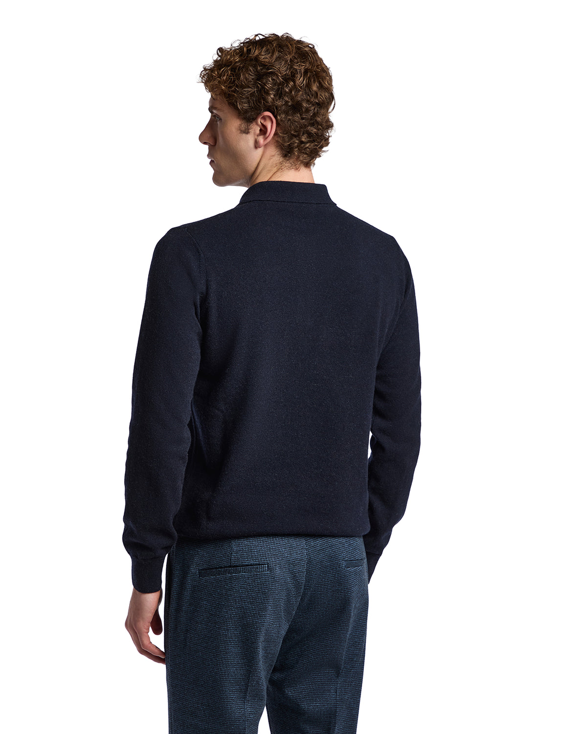 Polo Tiger in misto cachemire blu