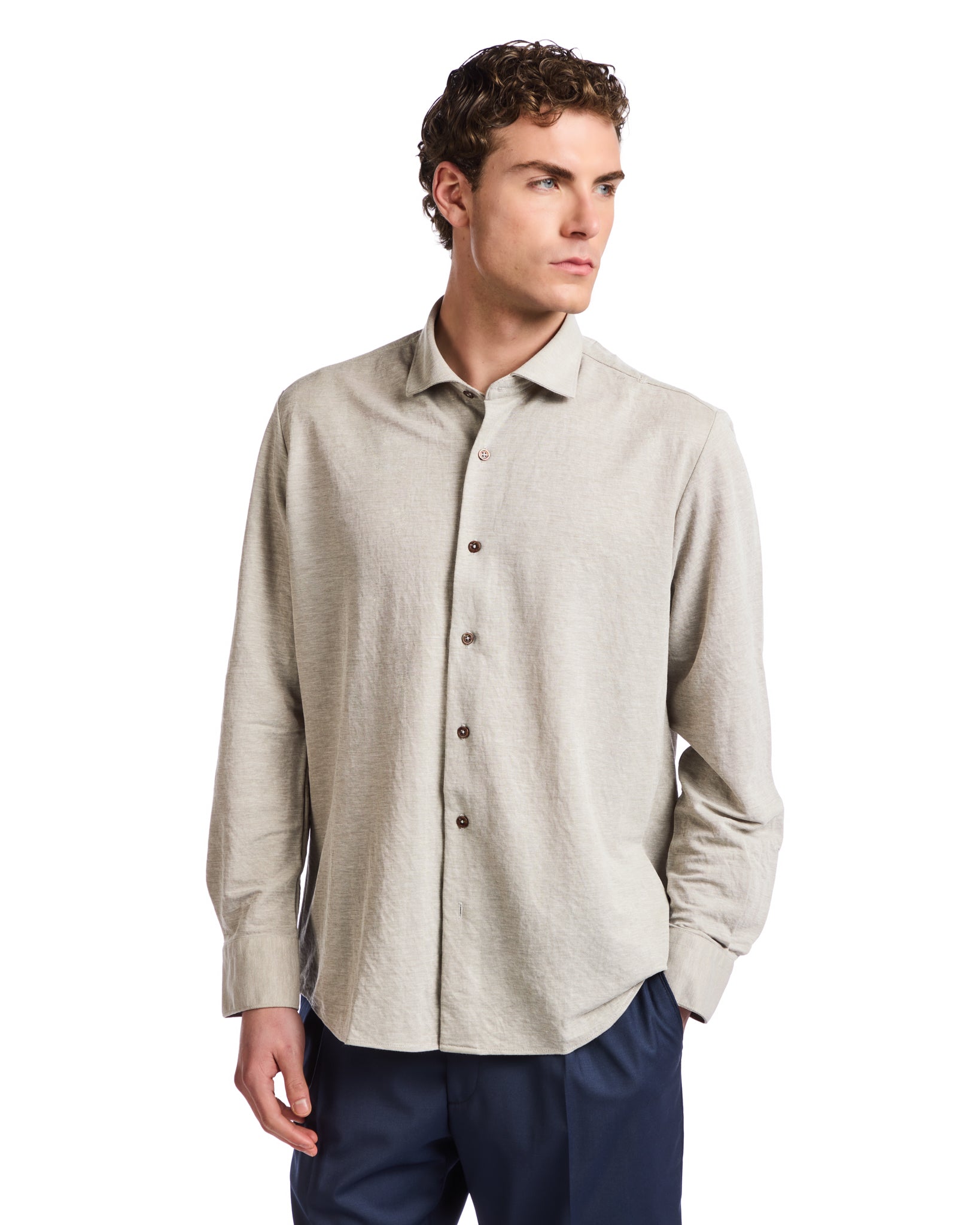 Camicia Quercia in jersey fango
