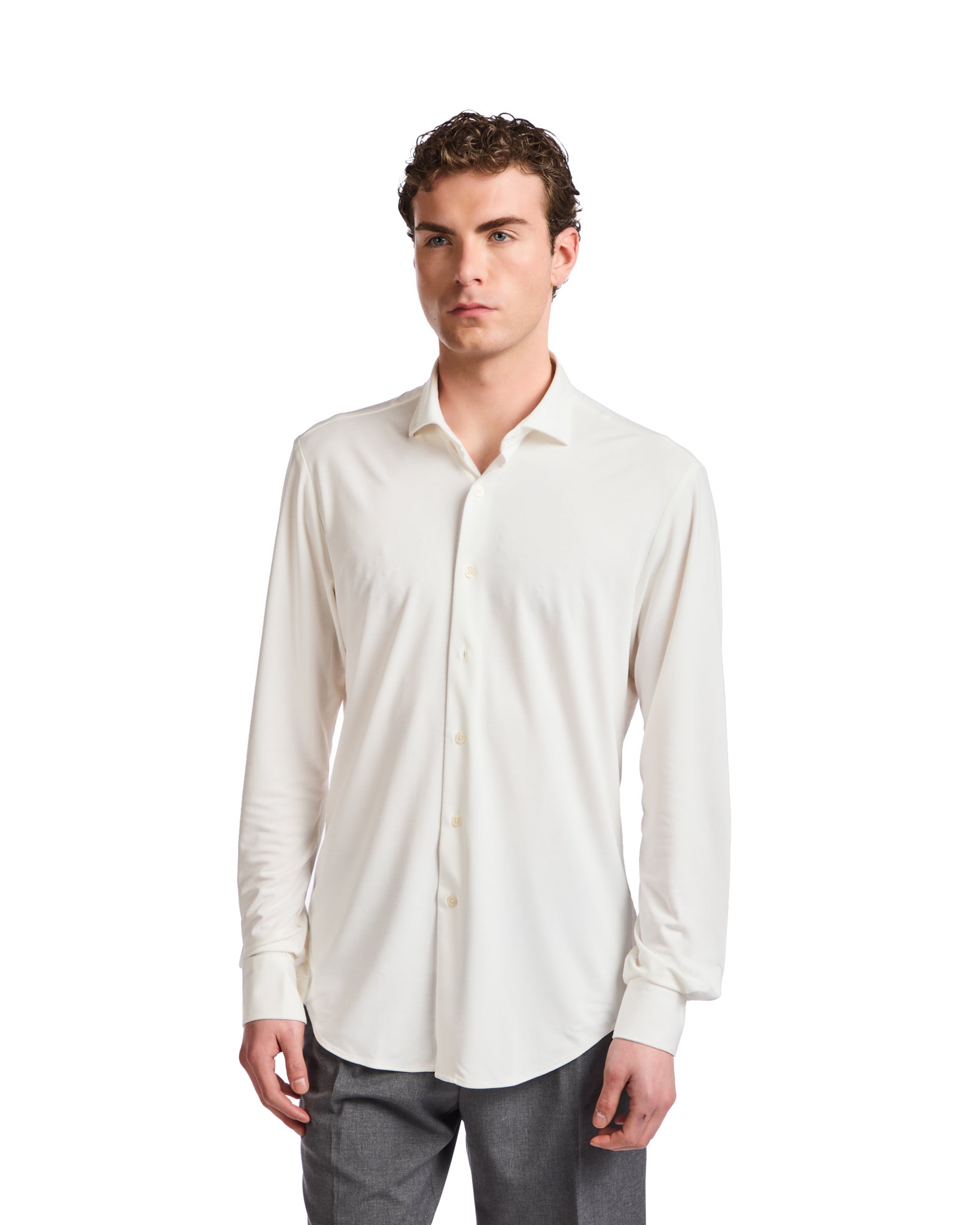 Camicia Radice in jersey panna
