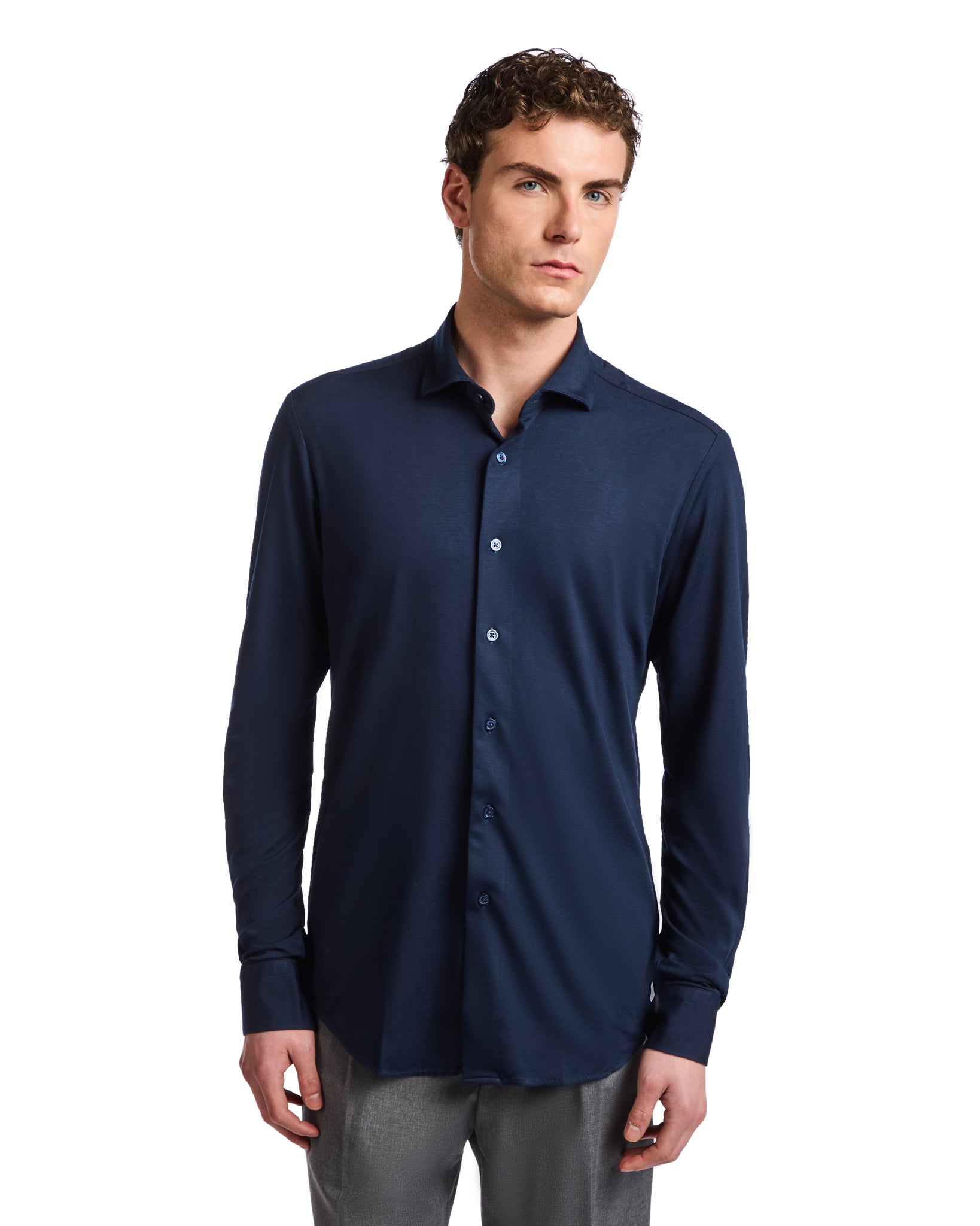 Camicia Radice in jersey blu