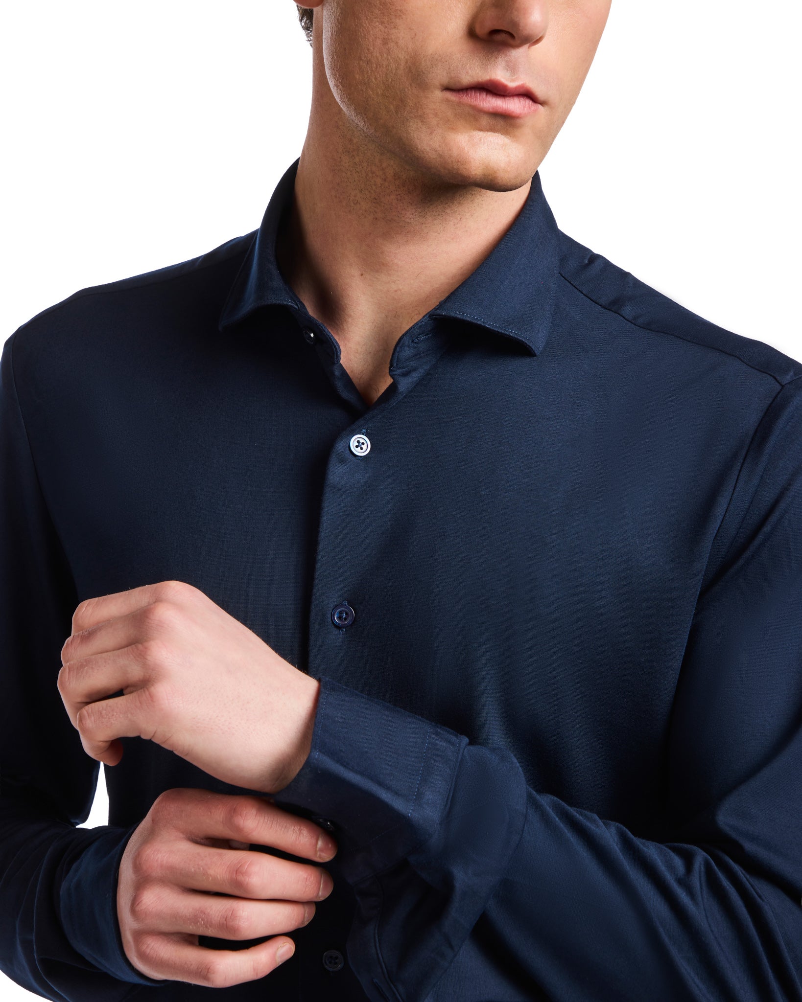 Camicia Radice in jersey blu