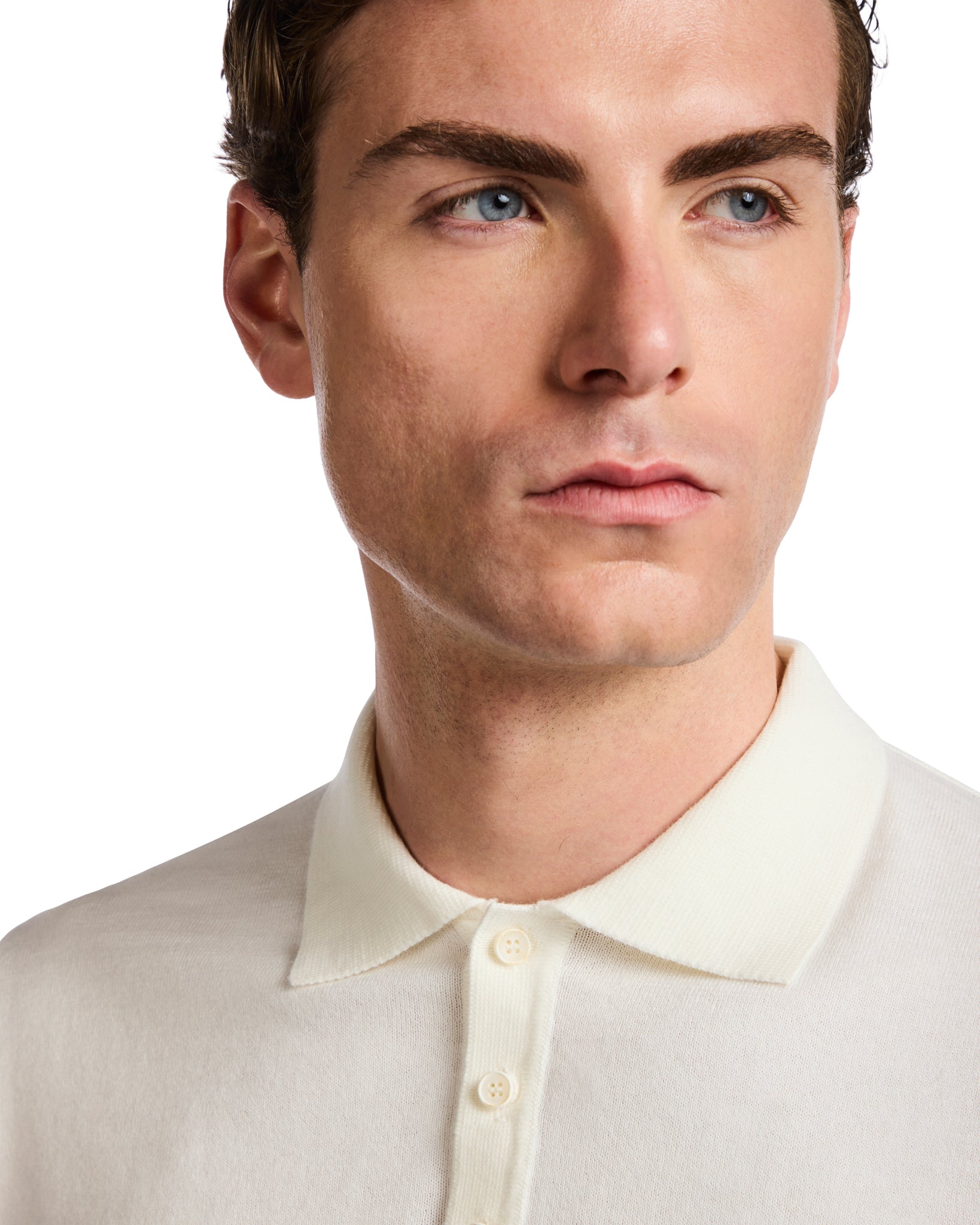 Polo Roger in maglia panna