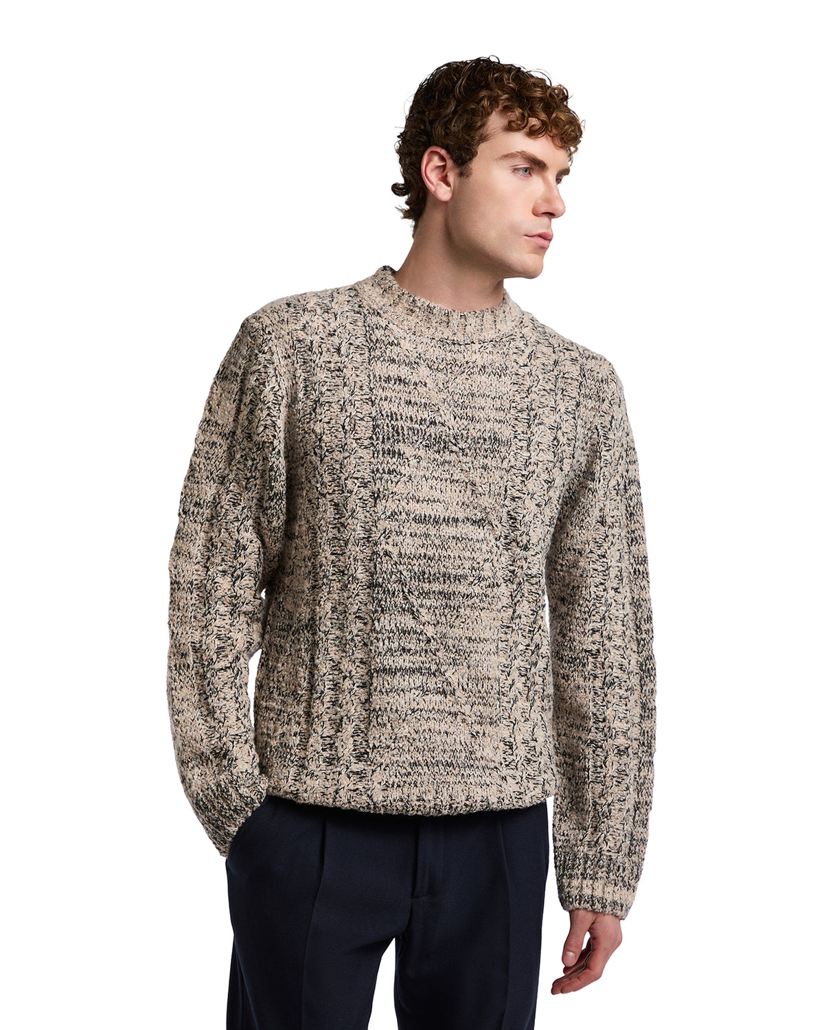 Col rond Astro noir oversize