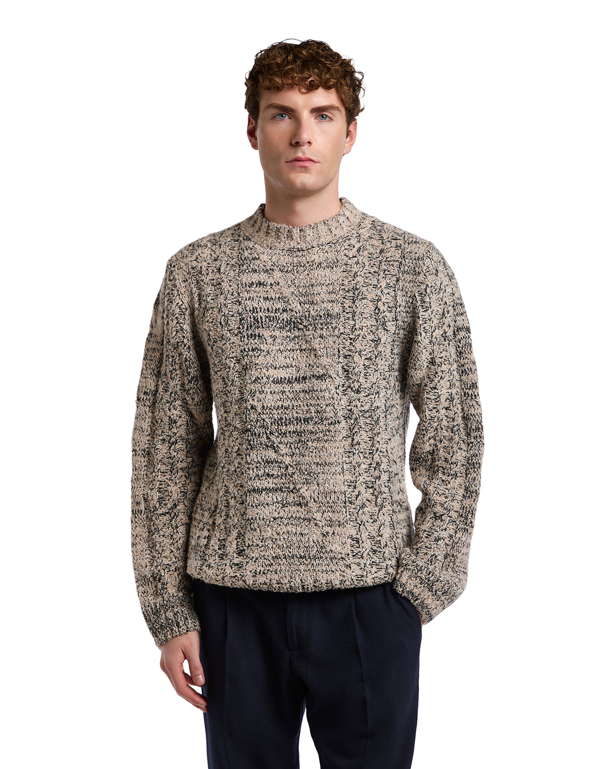 Col rond Astro noir oversize