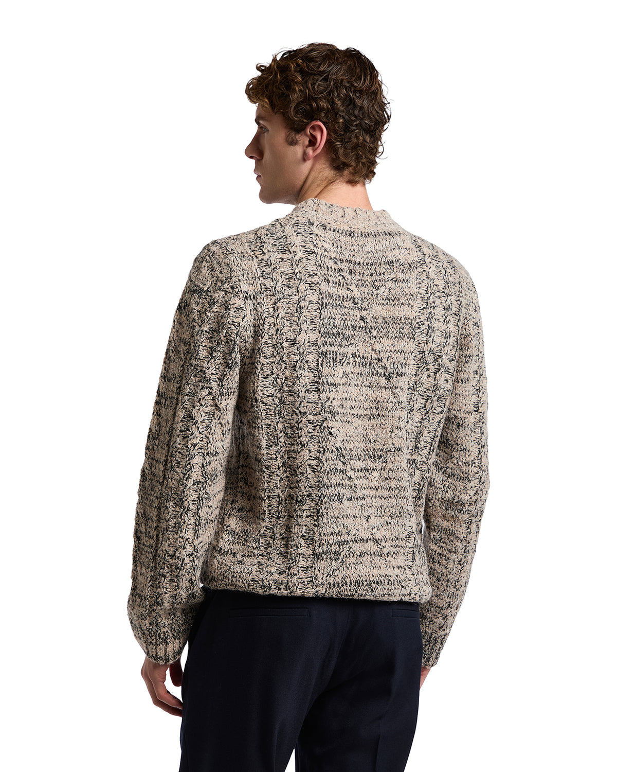 Col rond Astro noir oversize