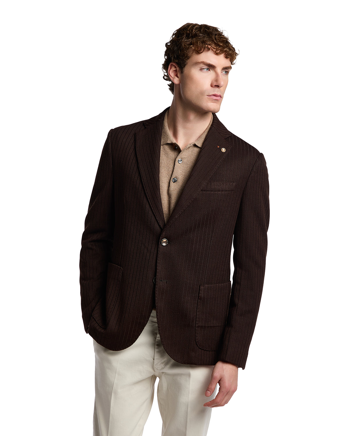 Verti pinstripe dark brown jacket