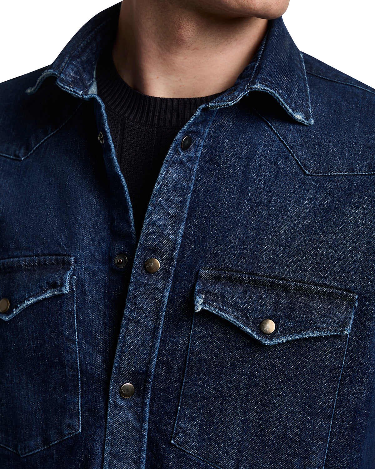 Camisa Western de mezclilla