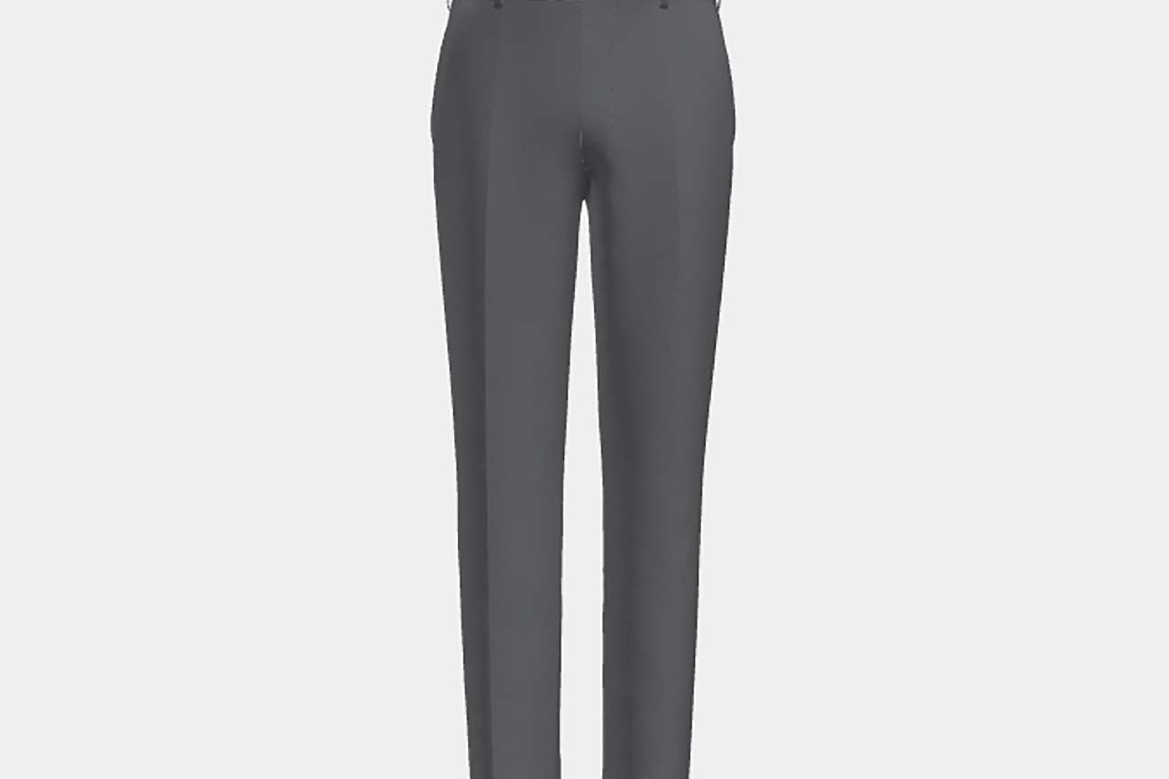 Pantalone su misura lana 130s grigio Caccioppoli
