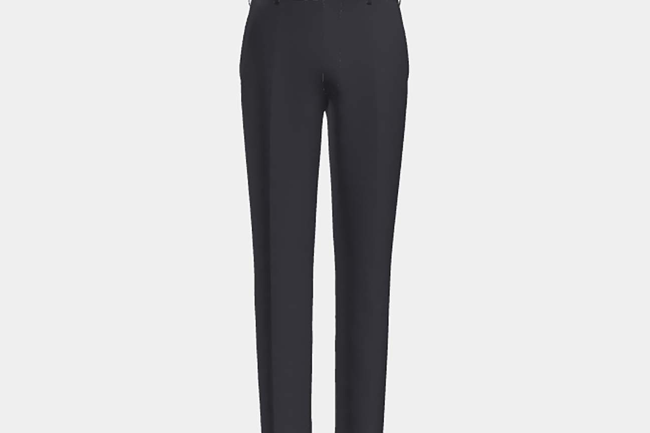 Pantalone su misura lana 130s pied de poule blu Caccioppoli