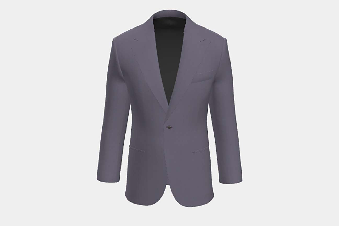 Made to measure wool and silk jacket 150s purple Caccioppoli