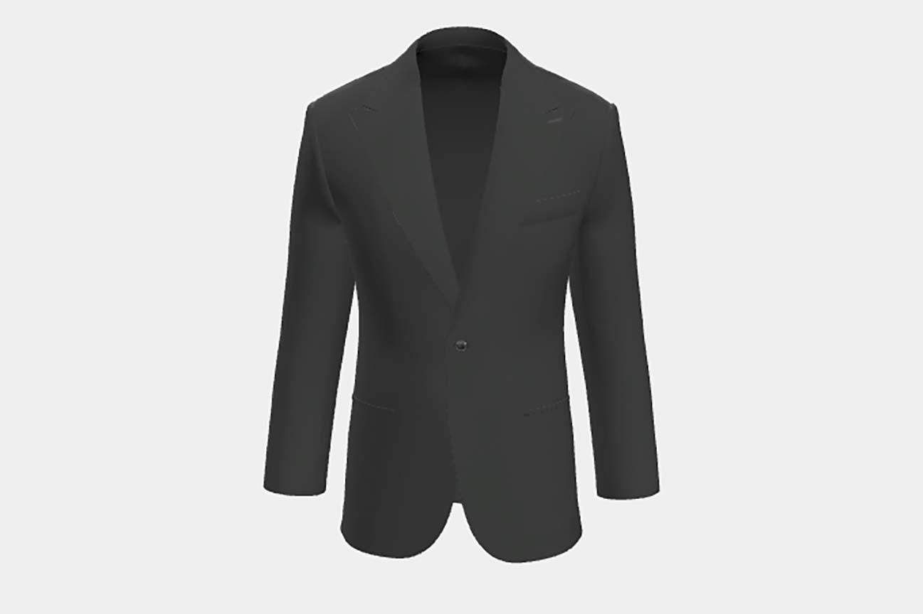 Veste tailleur en laine vert 110s Canonico