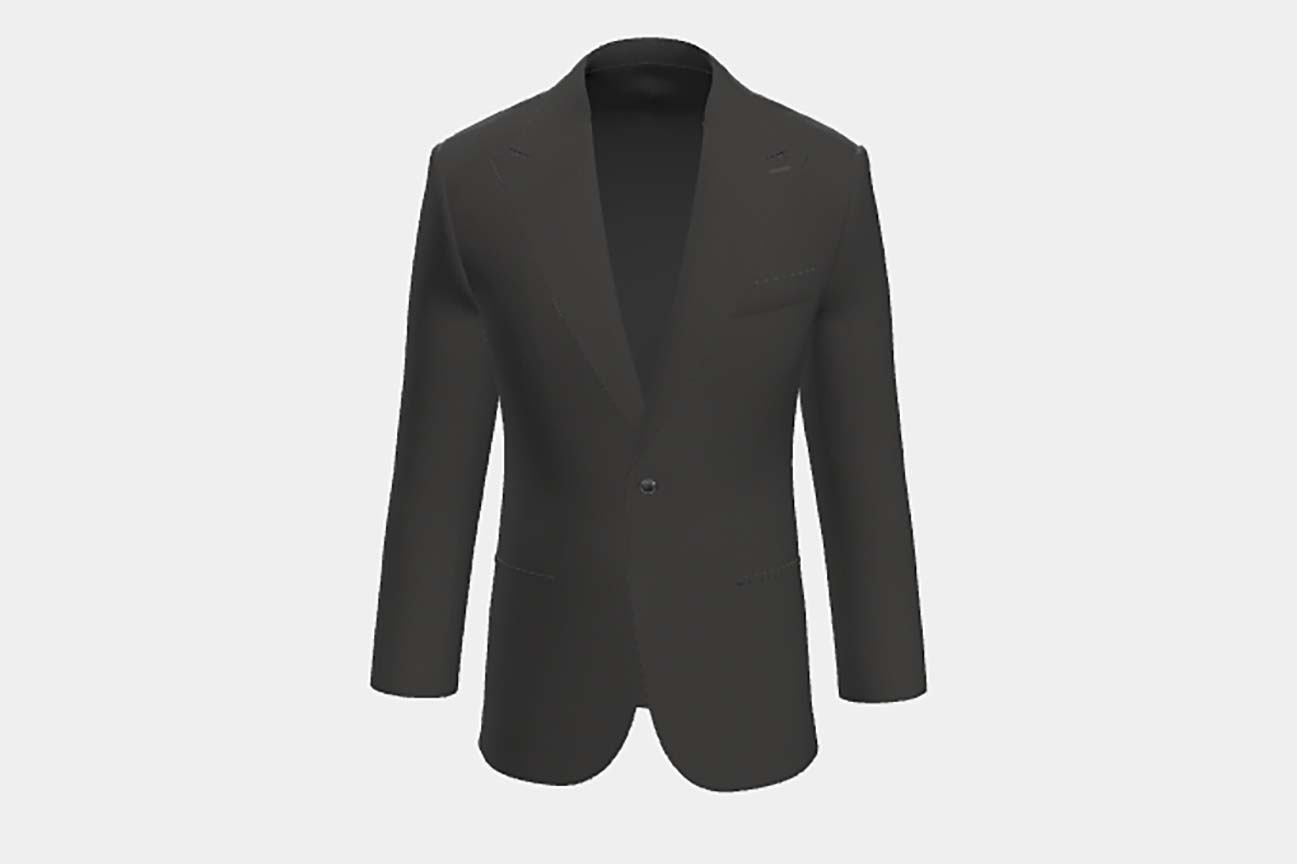 Made to measure wool and silk jacket 150s gray Caccioppoli