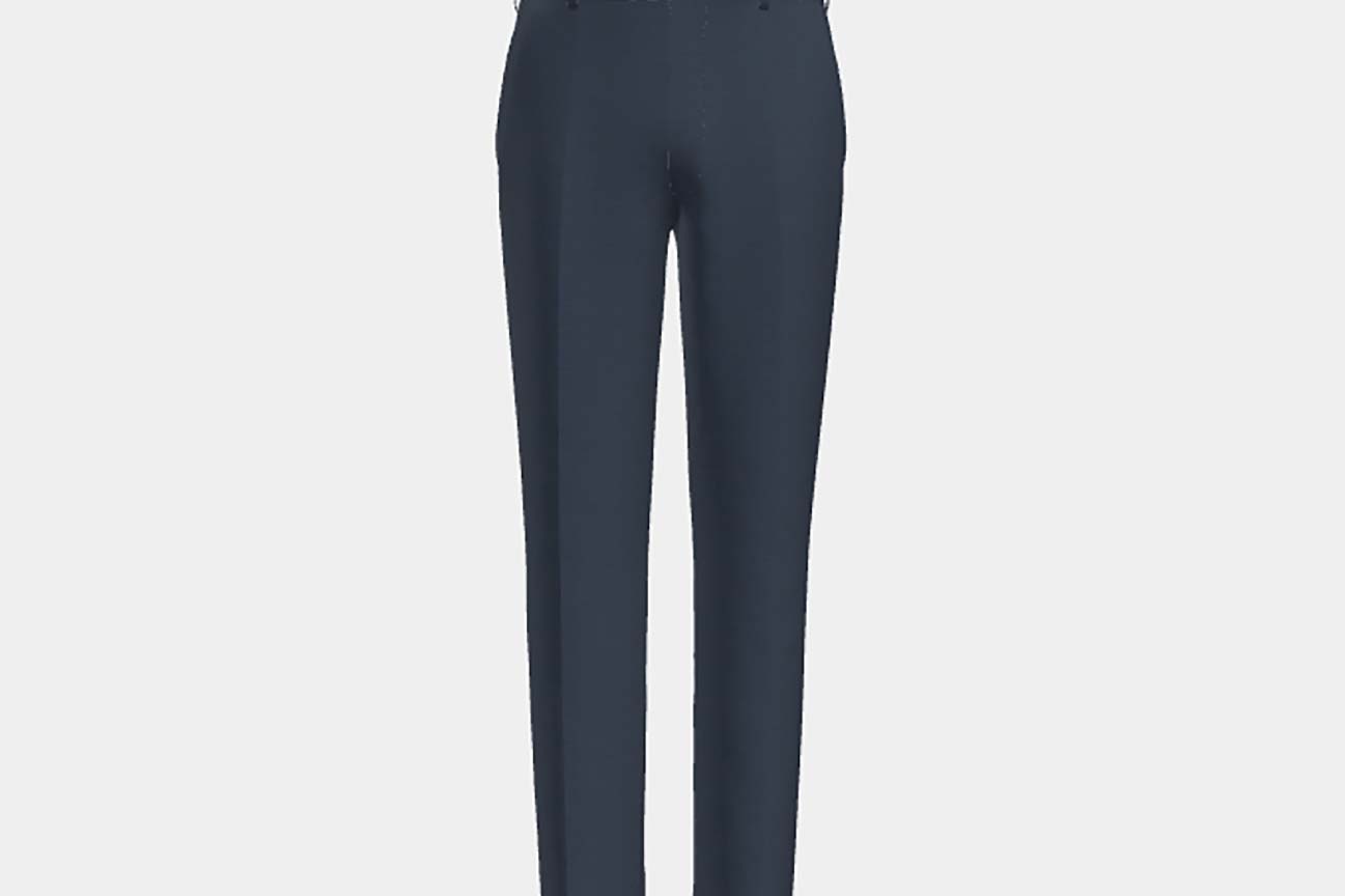 Pantalone su misura lana 130s principe di galles blu Caccioppoli