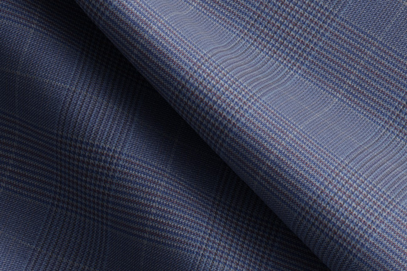 Tailored wool and silk jacket 150s blue Caccioppoli