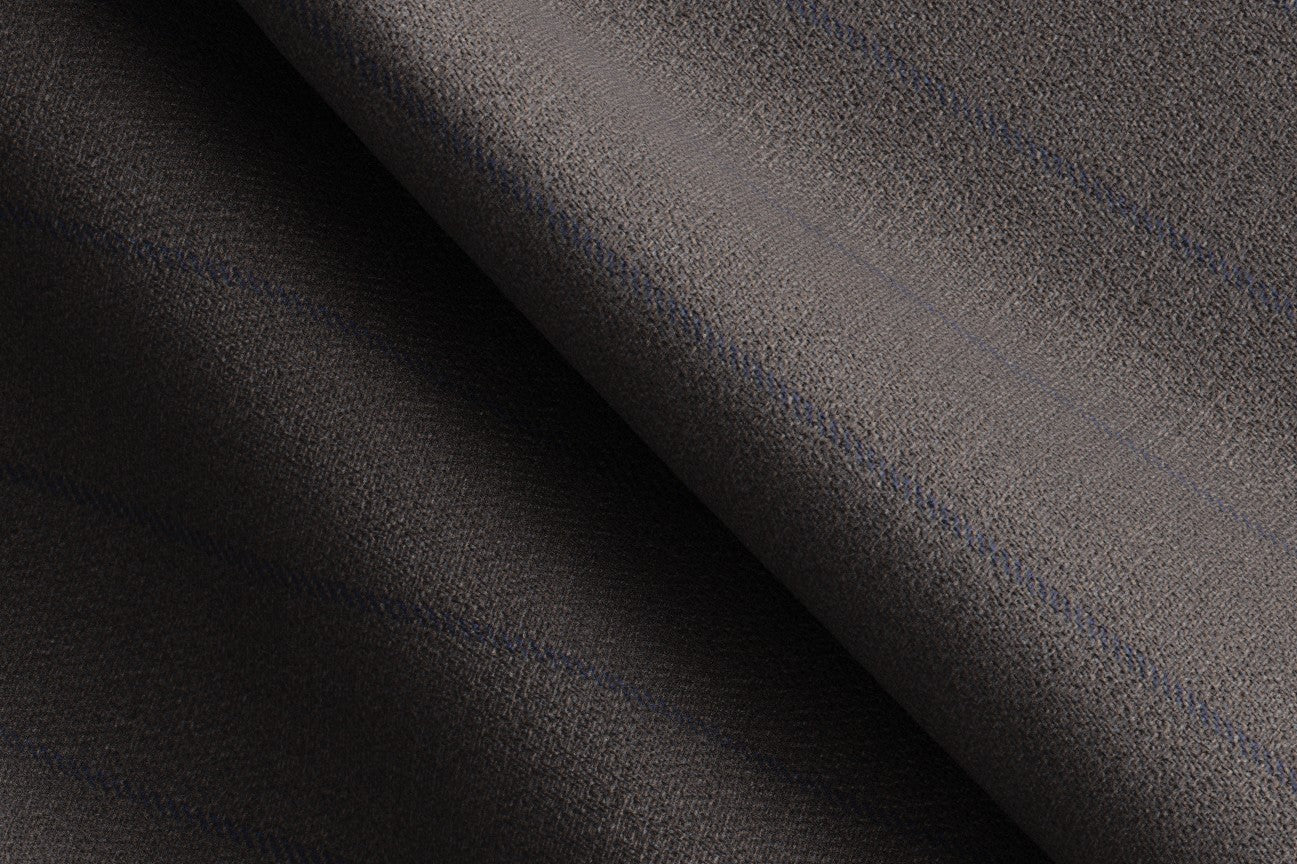 Pantalone su misura lana 130s gessato marrone Caccioppoli