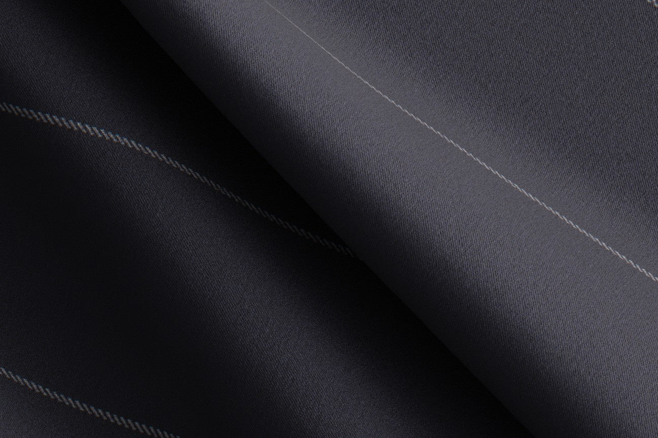 Bespoke suit in 150s blue wool and silk Caccioppoli