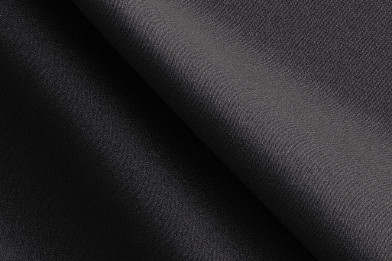 Pantalone con fascia su misura lana e seta120s nero Canonico