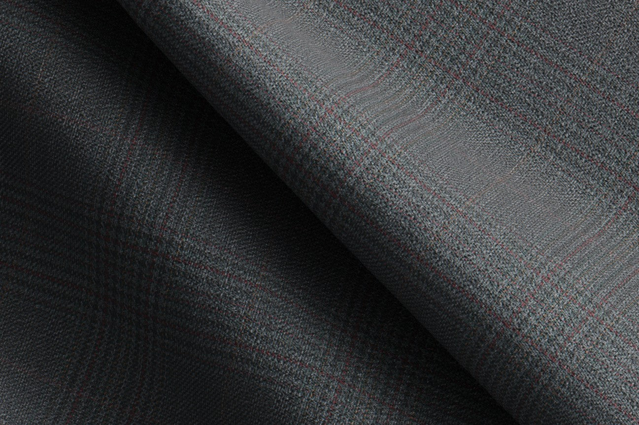 Pantalone su misura lana 130s principe di galles verde Caccioppoli
