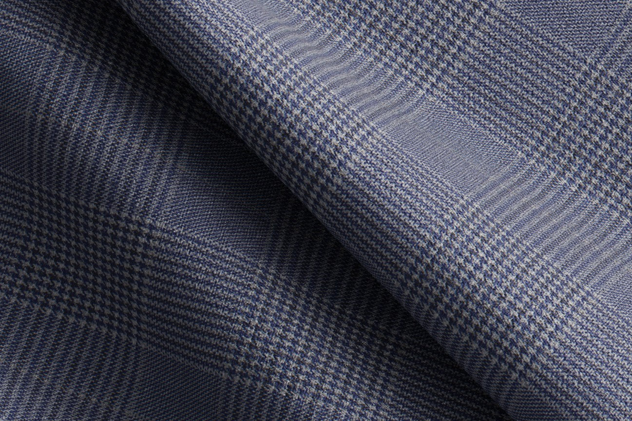 Light blue 150s wool and silk tailor-made suit Caccioppoli