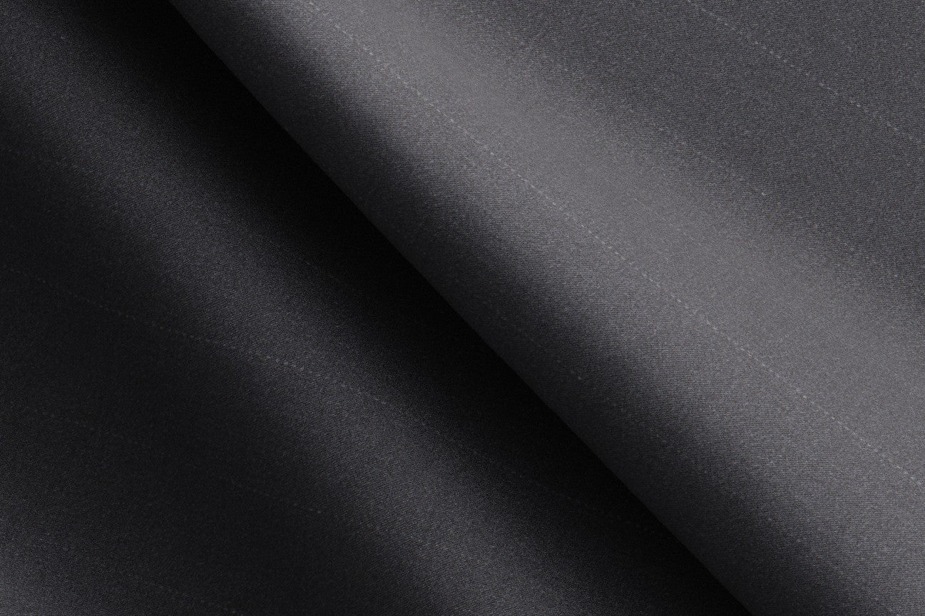 Pantalone con fascia su misura lana 130s gessato grigio Caccioppoli