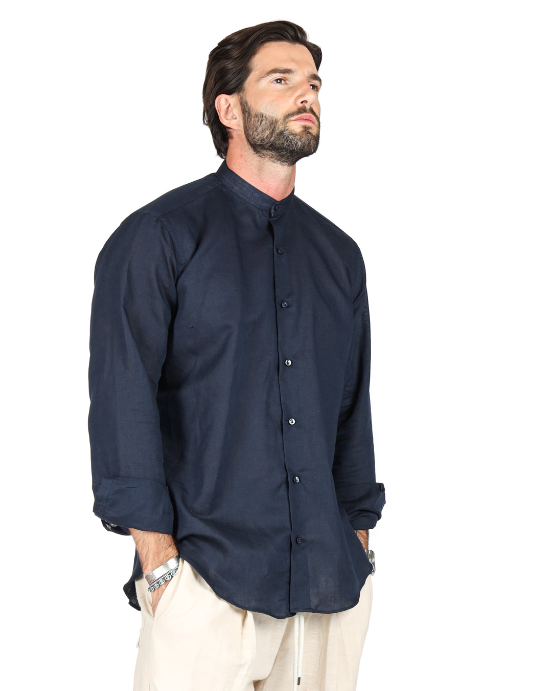 Positano - Blue Korean linen shirt